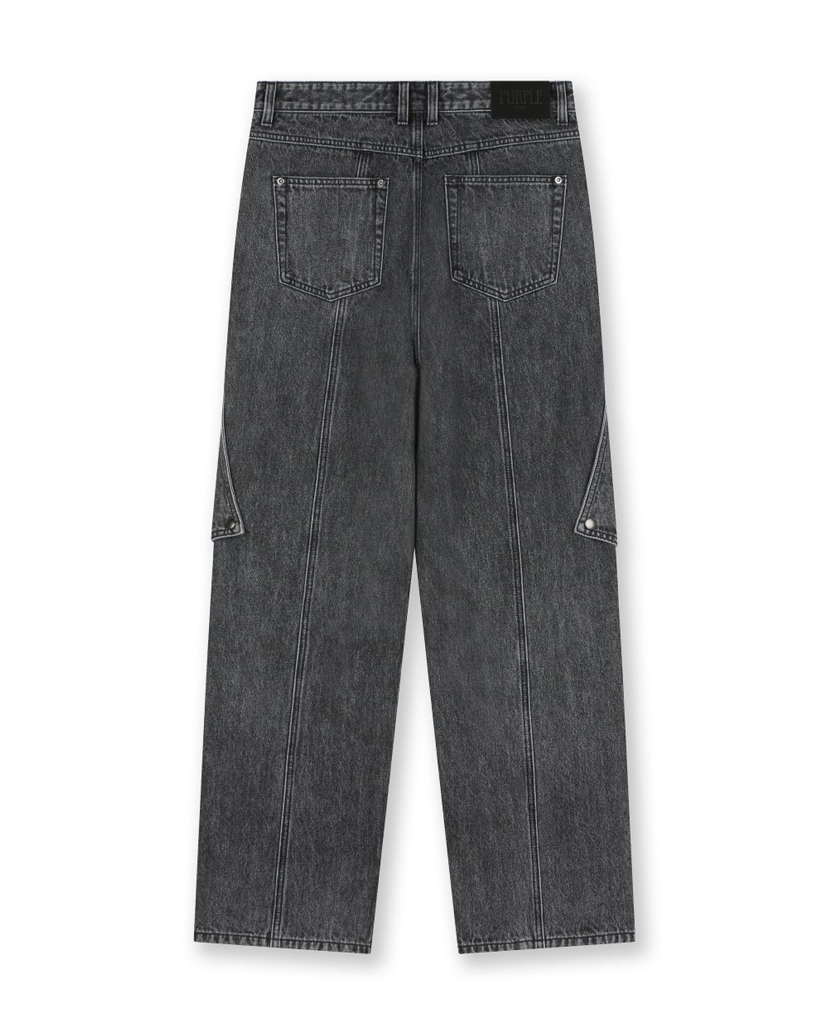 비슬로우(BESLOW) BIG FRONT PANELS JEANS FADE BLACK