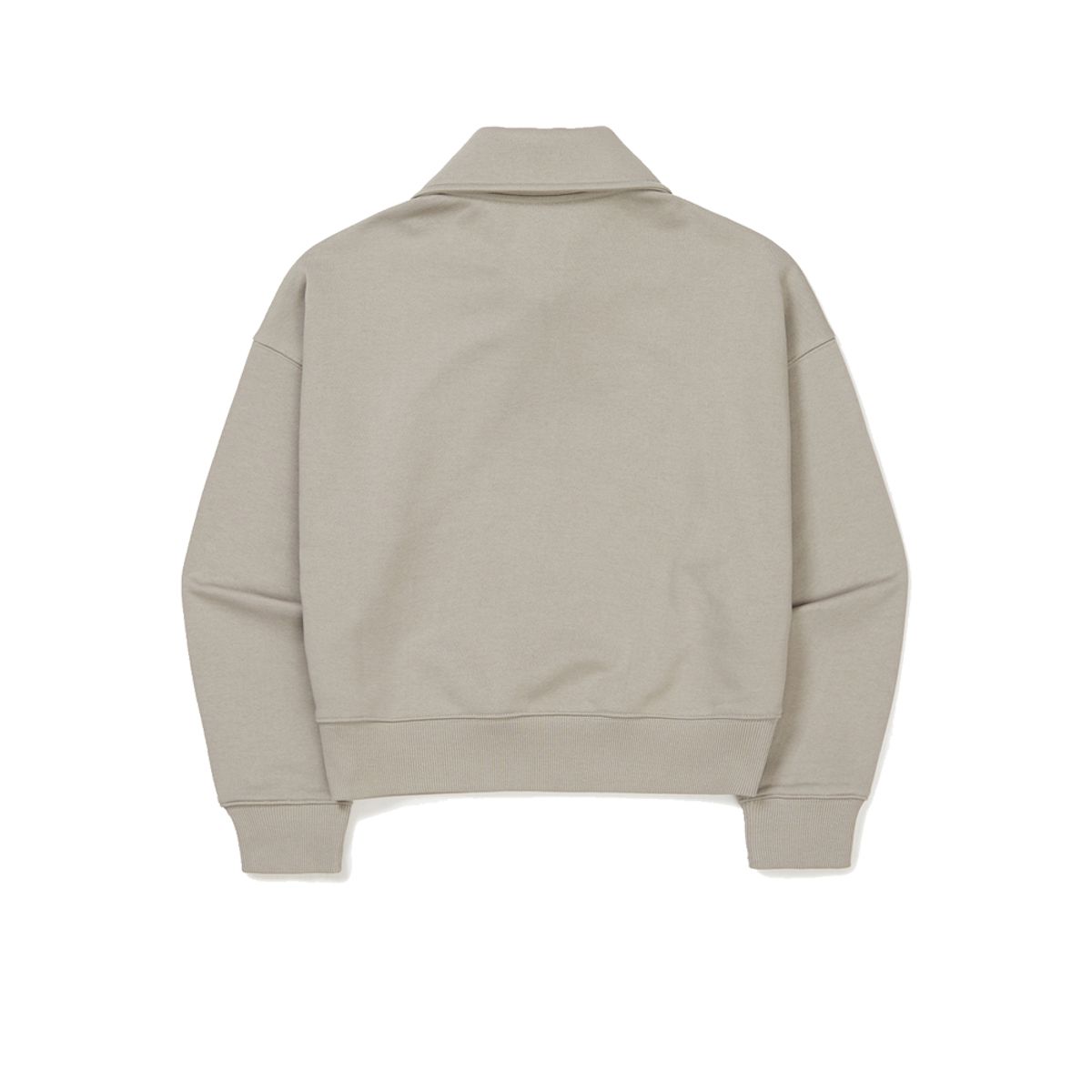 스노우피크 어패럴(SNOWPEAK APPAREL) 랜드 우먼스 세미크롭 기모 하프집업 Beige Gray (S23FWFZT61)