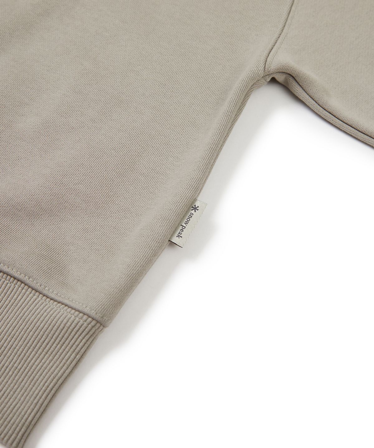 스노우피크 어패럴(SNOWPEAK APPAREL) 랜드 우먼스 세미크롭 기모 하프집업 Beige Gray (S23FWFZT61)