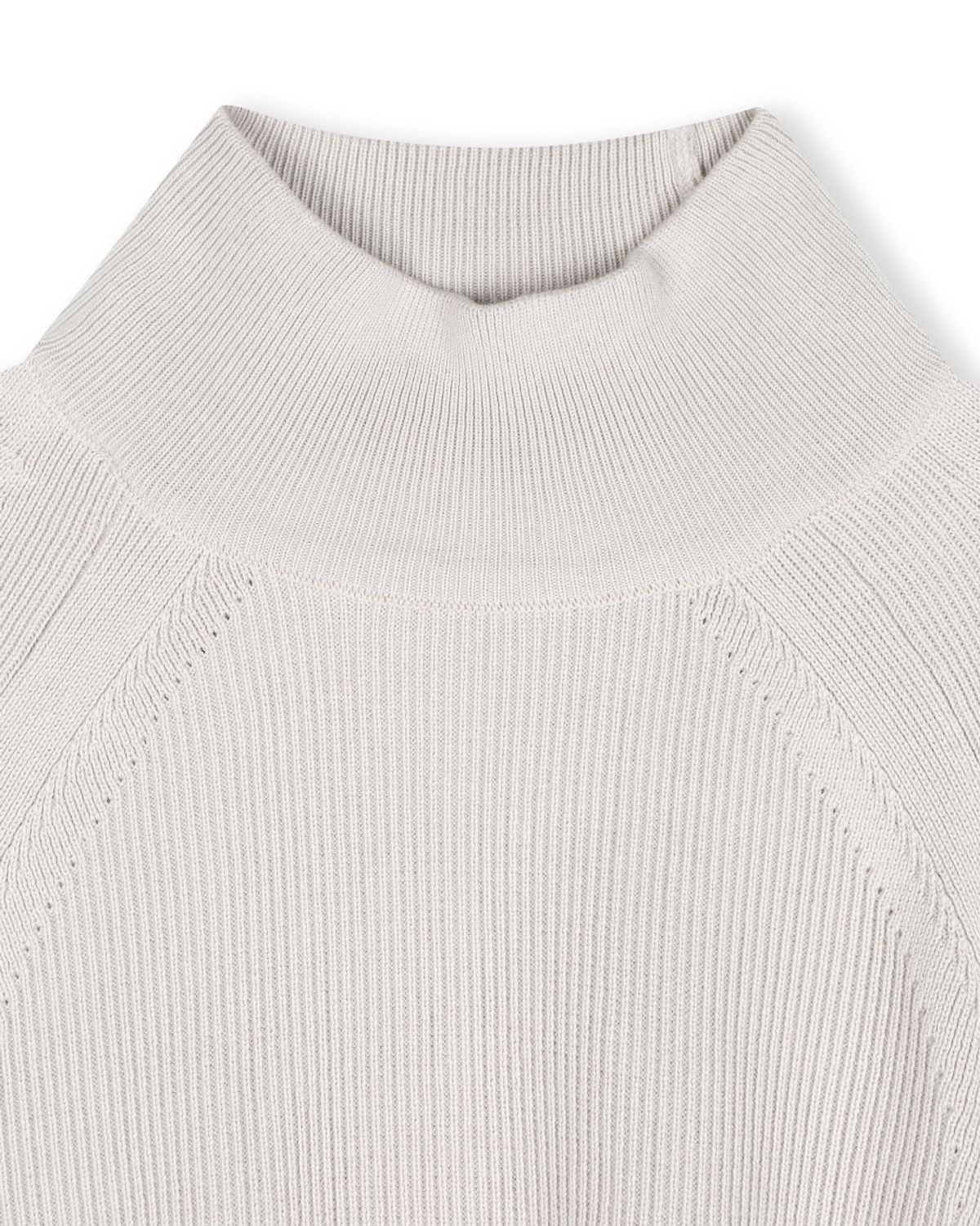 비슬로우(BESLOW) ACTIVE HIGH NECK KNIT LIGHT GREY