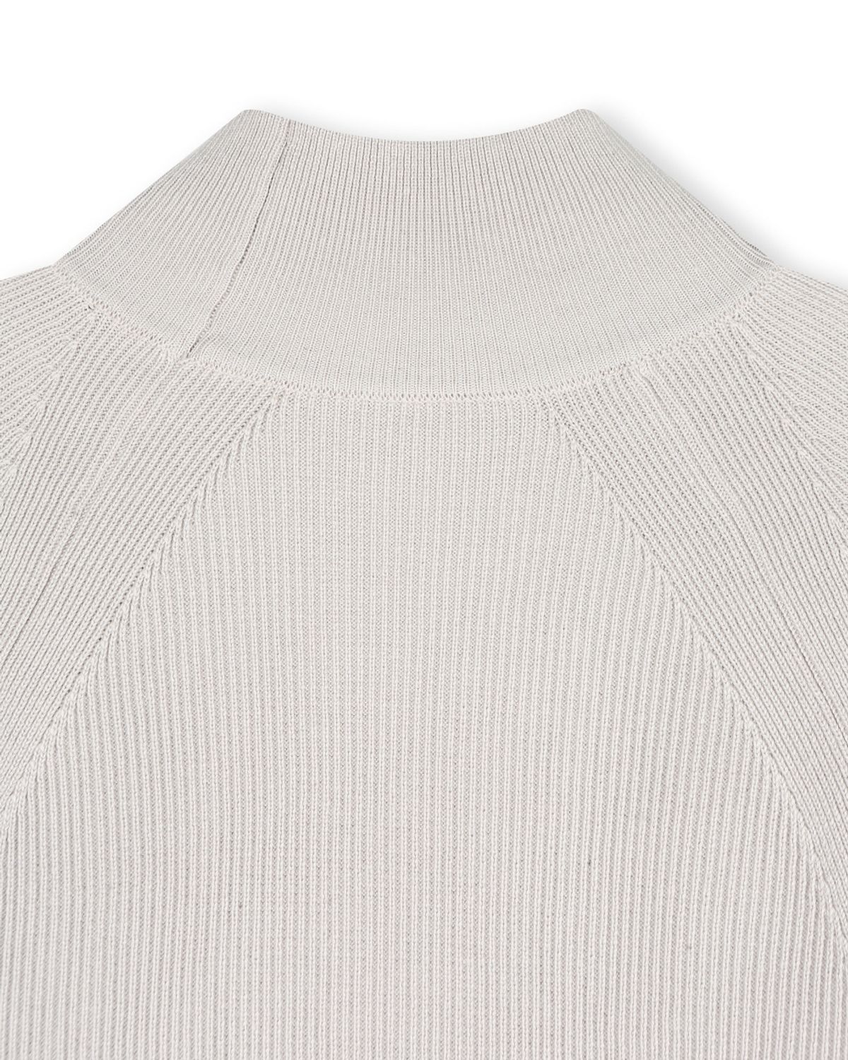 비슬로우(BESLOW) ACTIVE HIGH NECK KNIT LIGHT GREY