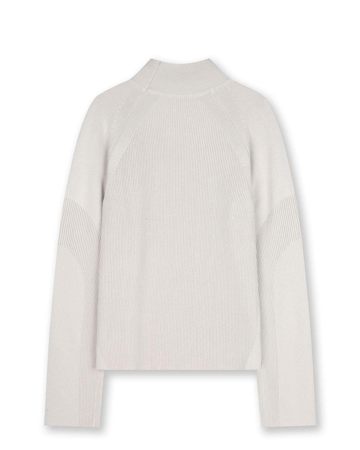 비슬로우(BESLOW) ACTIVE HIGH NECK KNIT LIGHT GREY