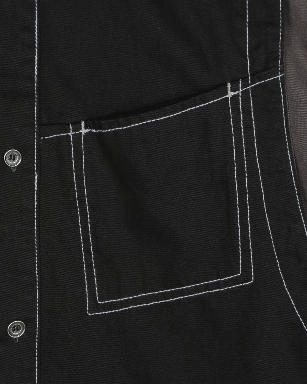 비슬로우(BESLOW) WASHED VARSITY DENIM SHIRTS BLACK