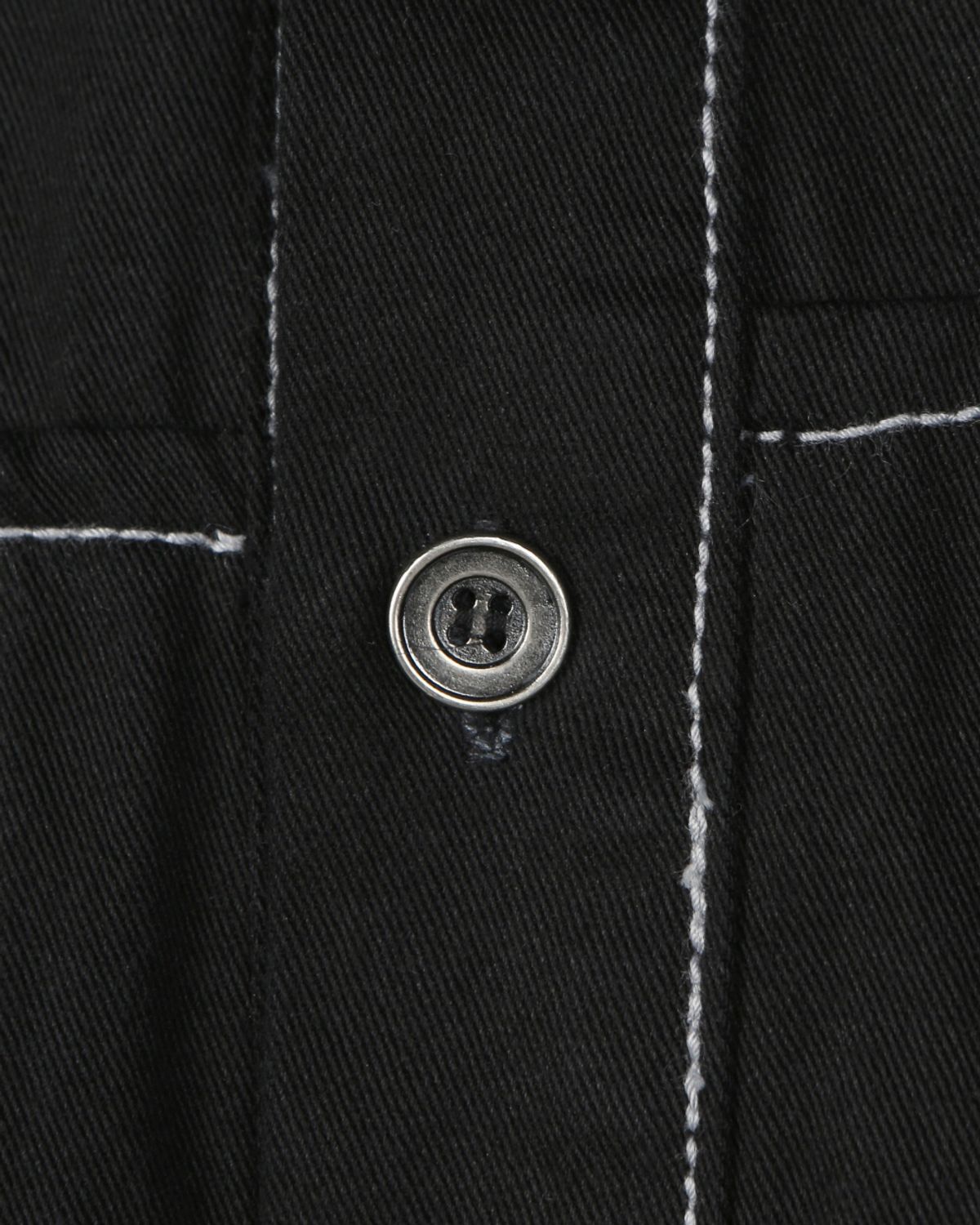 비슬로우(BESLOW) WASHED VARSITY DENIM SHIRTS BLACK