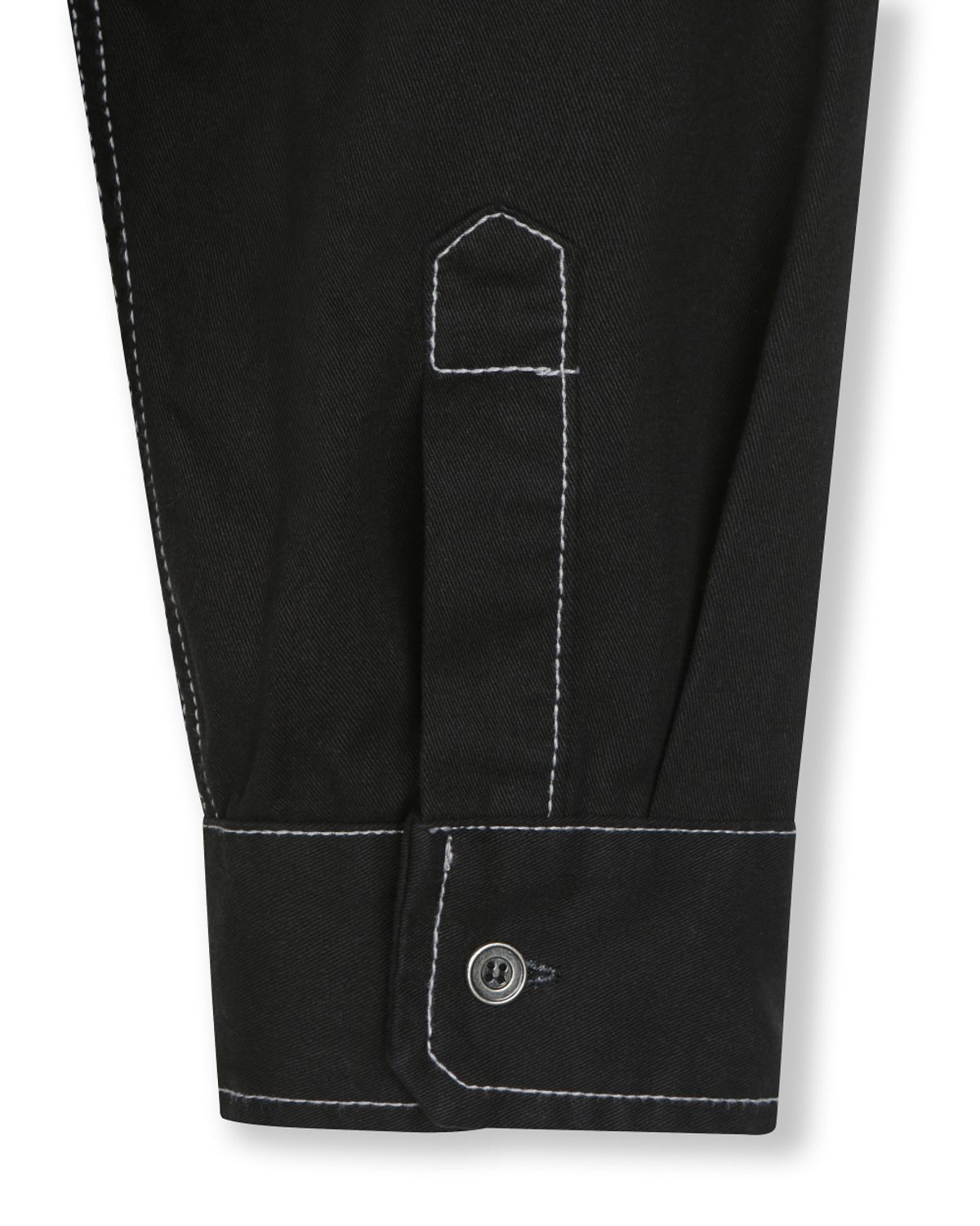 비슬로우(BESLOW) WASHED VARSITY DENIM SHIRTS BLACK
