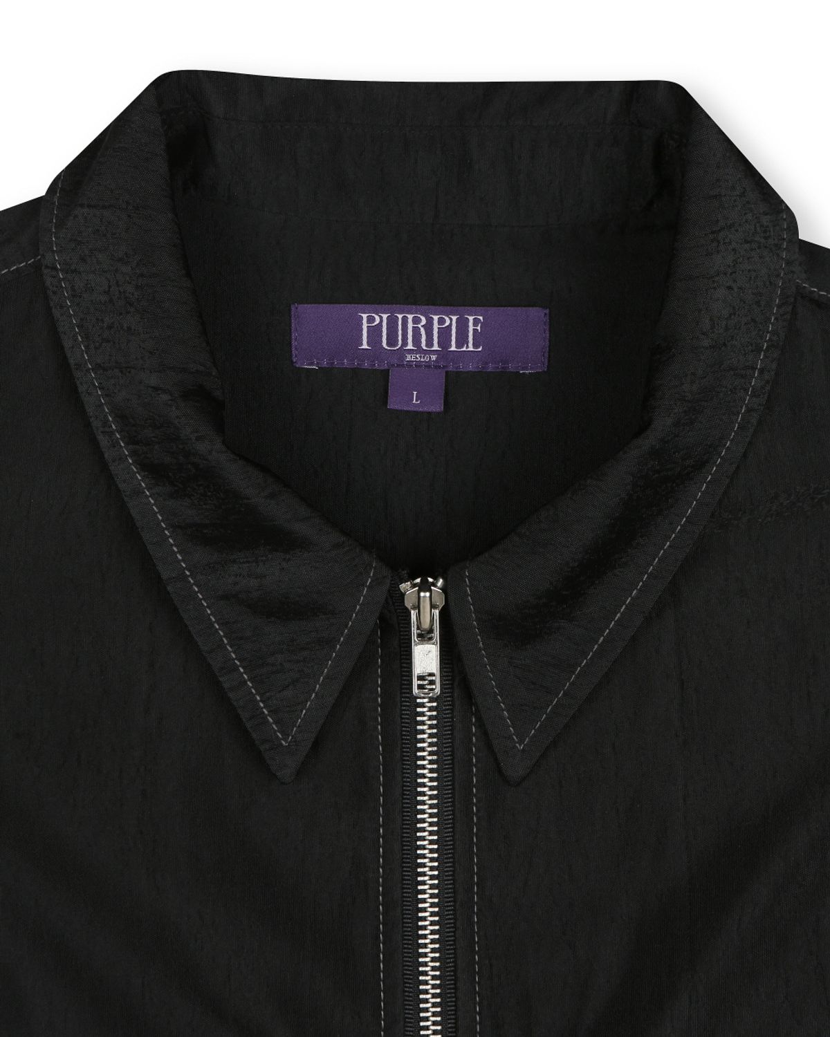 비슬로우(BESLOW) UNBALANCED POCKET ZIP-UP SHIRKET BLACK