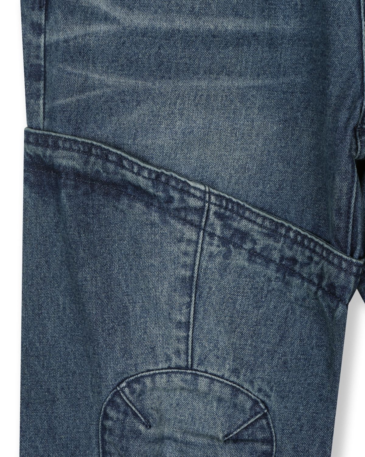 비슬로우(BESLOW) MOTOCYCLE WASHED DENIM PANTS VINTAGE BLUE