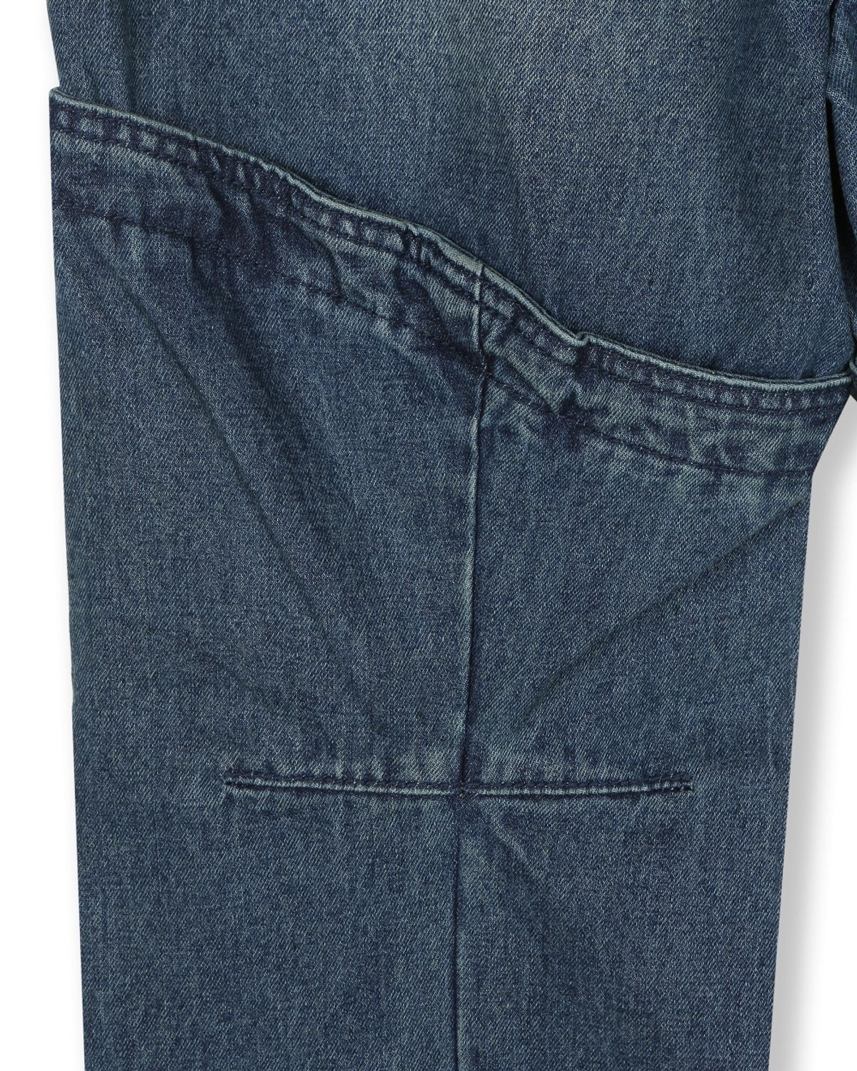 비슬로우(BESLOW) MOTOCYCLE WASHED DENIM PANTS VINTAGE BLUE