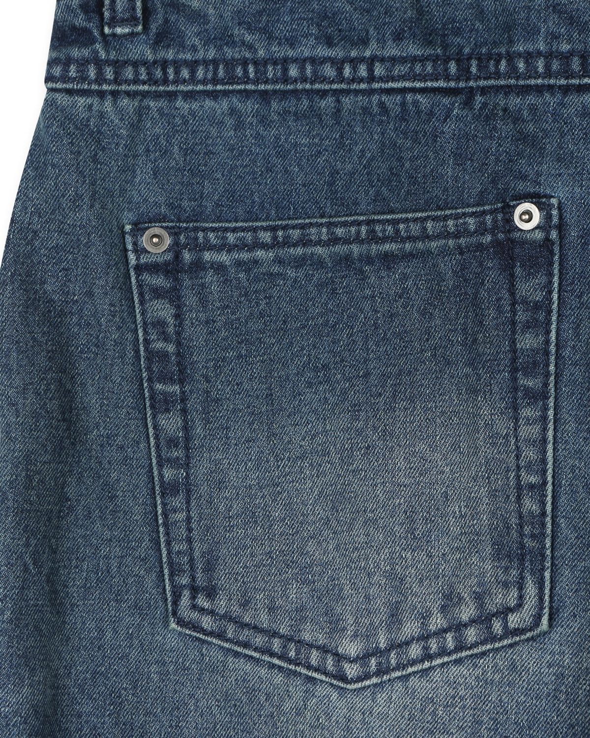 비슬로우(BESLOW) MOTOCYCLE WASHED DENIM PANTS VINTAGE BLUE