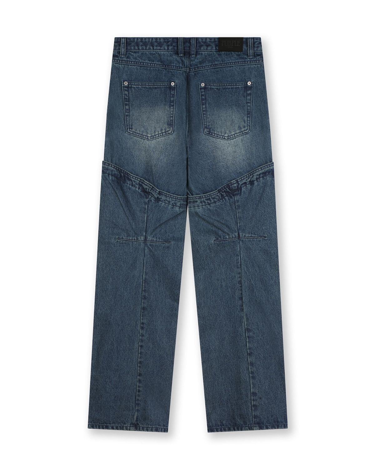 비슬로우(BESLOW) MOTOCYCLE WASHED DENIM PANTS VINTAGE BLUE
