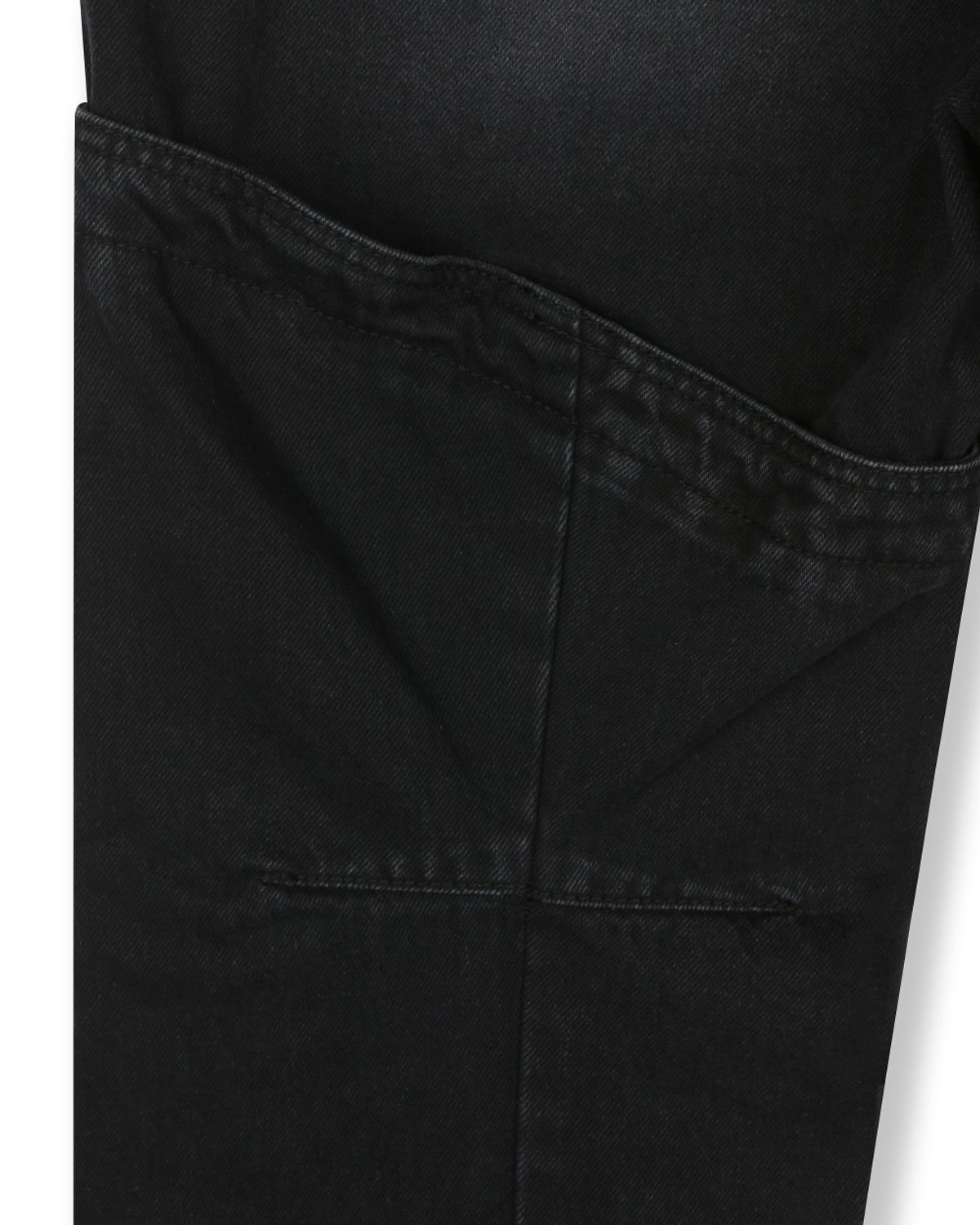 비슬로우(BESLOW) MOTOCYCLE WASHED DENIM PANTS FADE BLACK