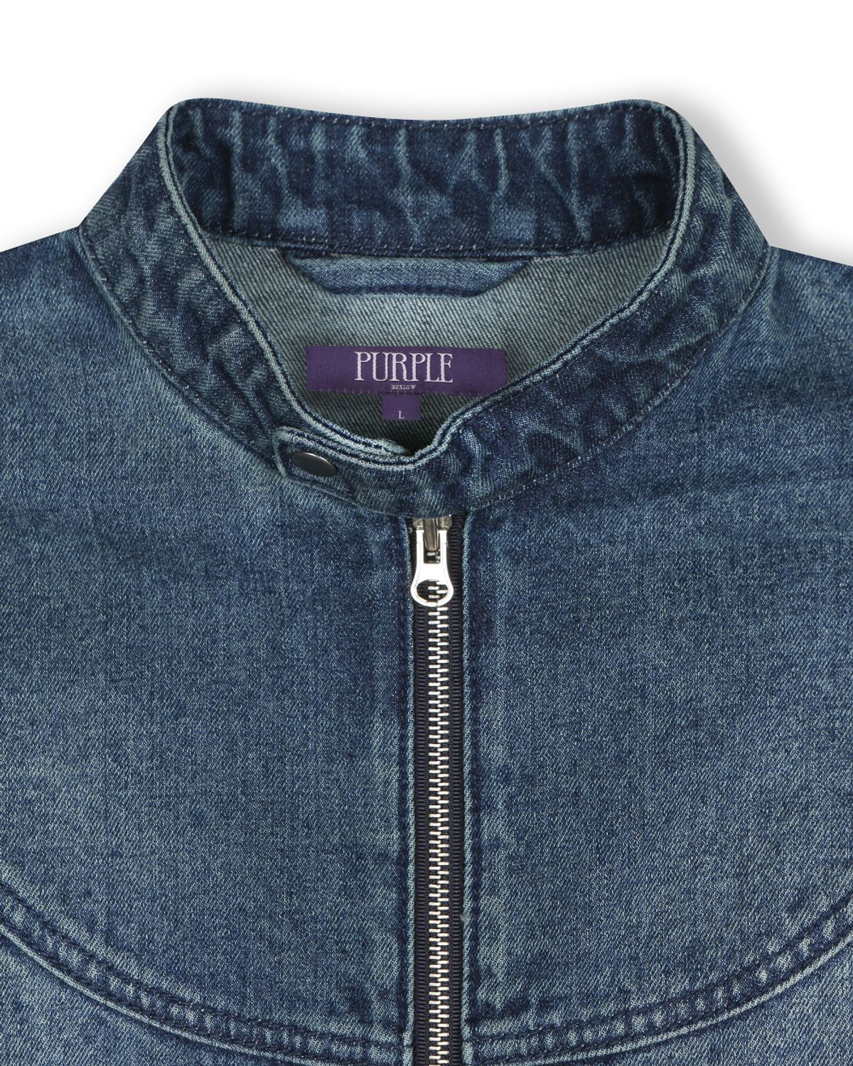 비슬로우(BESLOW) MOTOCYCLE WASHED DENIM JACKET VINTAGE BLUE