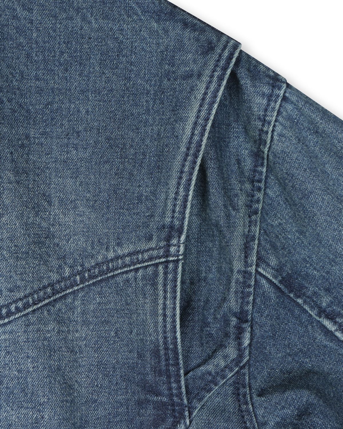 비슬로우(BESLOW) MOTOCYCLE WASHED DENIM JACKET VINTAGE BLUE