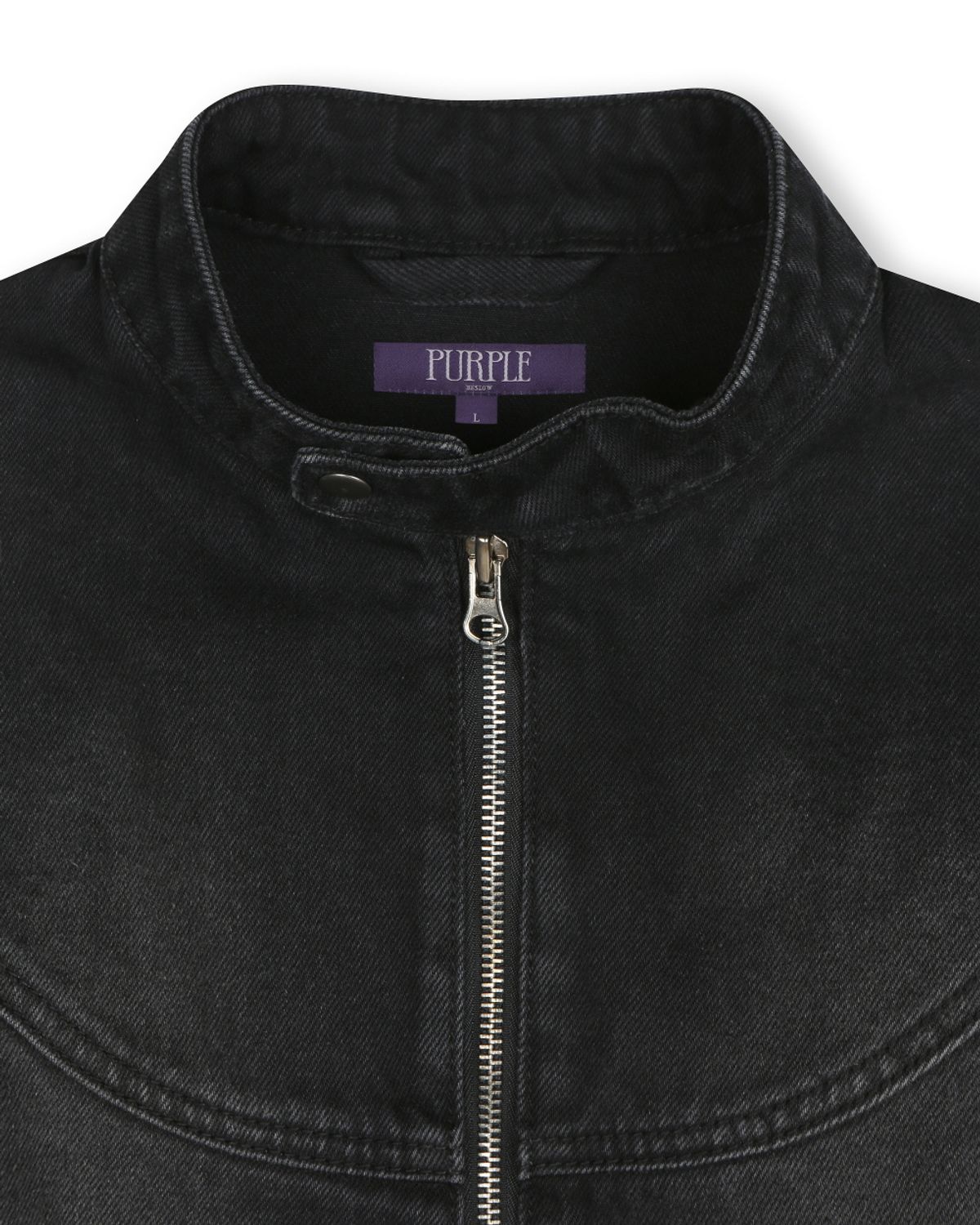 비슬로우(BESLOW) MOTOCYCLE WASHED DENIM JACKET FADE BLACK