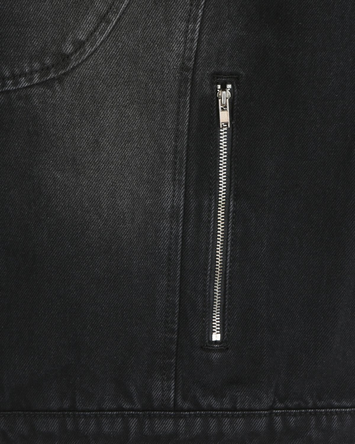 비슬로우(BESLOW) MOTOCYCLE WASHED DENIM JACKET FADE BLACK