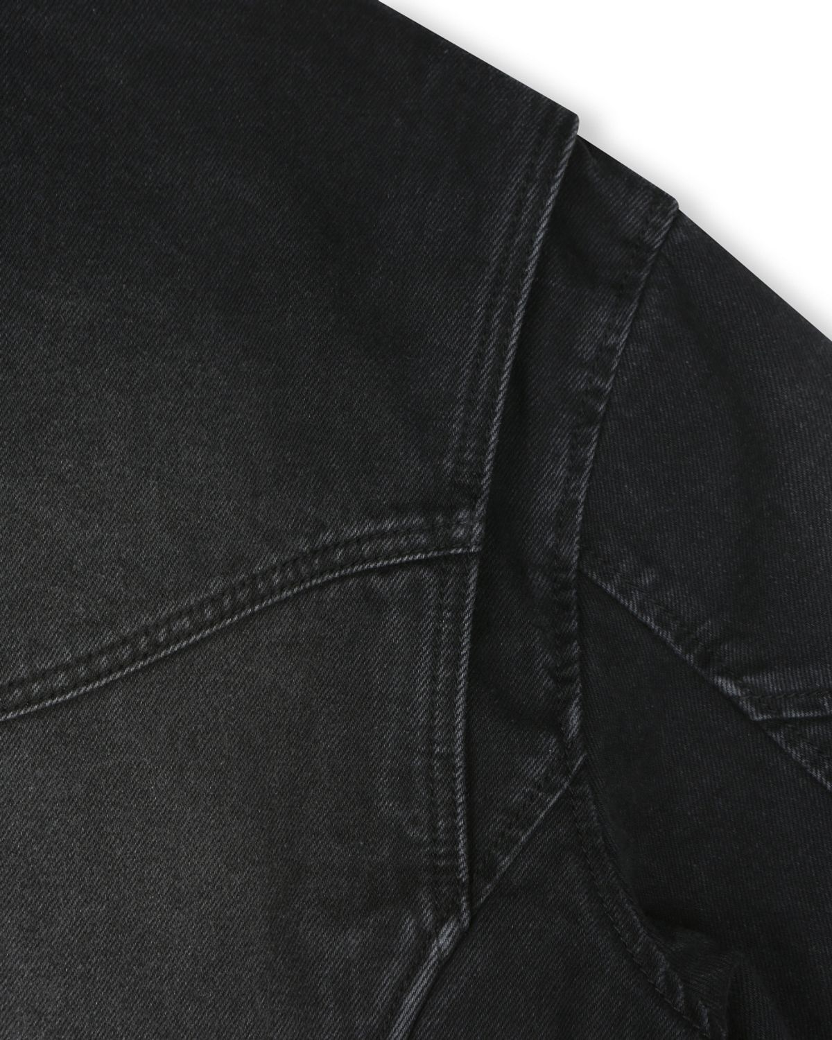 비슬로우(BESLOW) MOTOCYCLE WASHED DENIM JACKET FADE BLACK