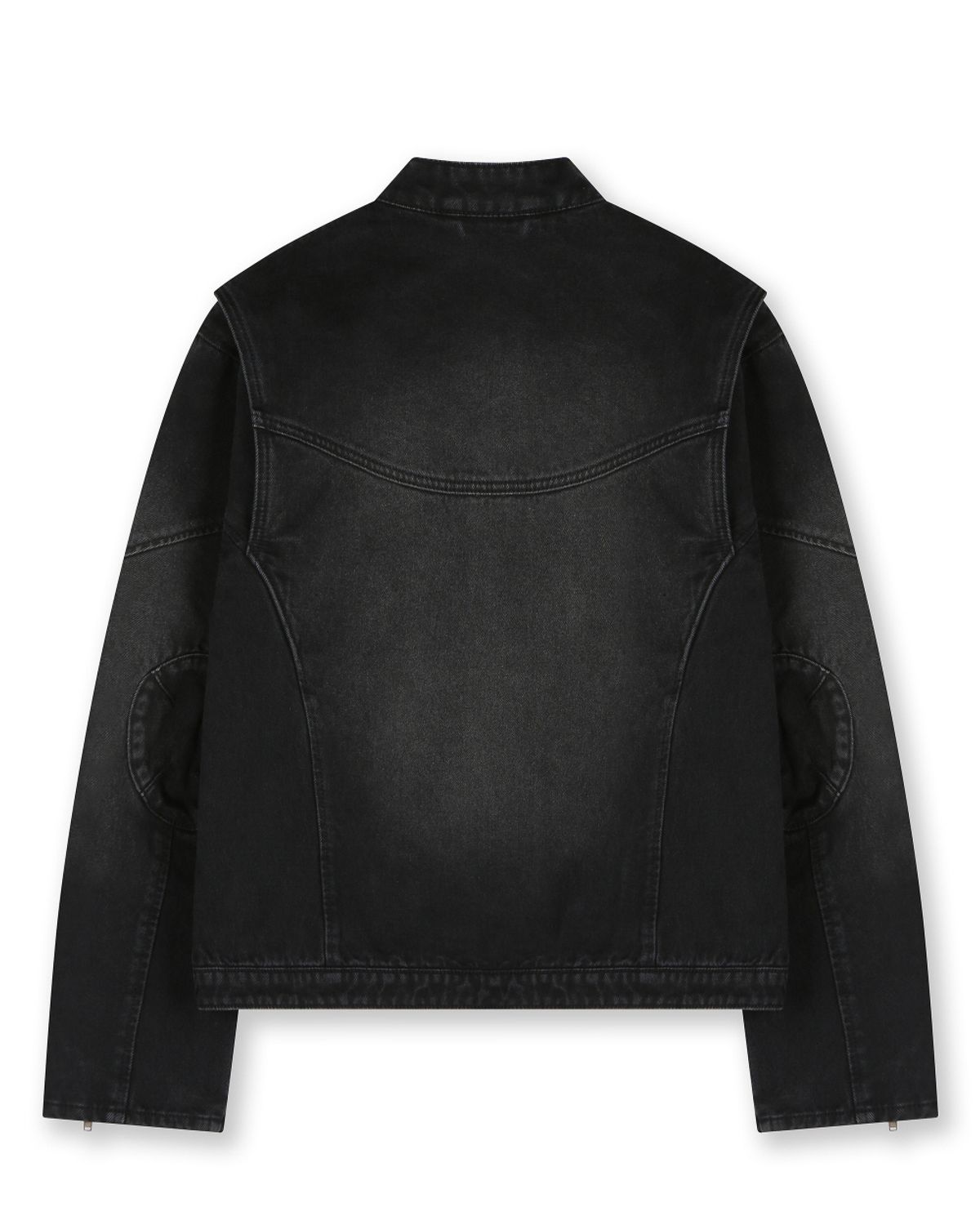 비슬로우(BESLOW) MOTOCYCLE WASHED DENIM JACKET FADE BLACK