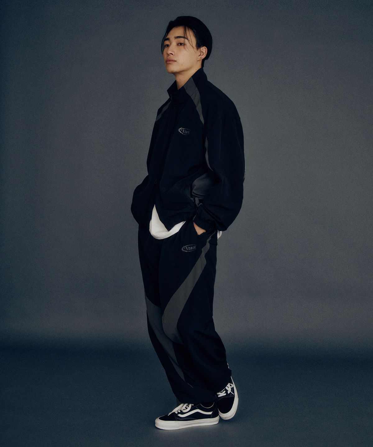 비전스트릿웨어(VISION STREETWEAR) VSW Blocking Wind Pants Black