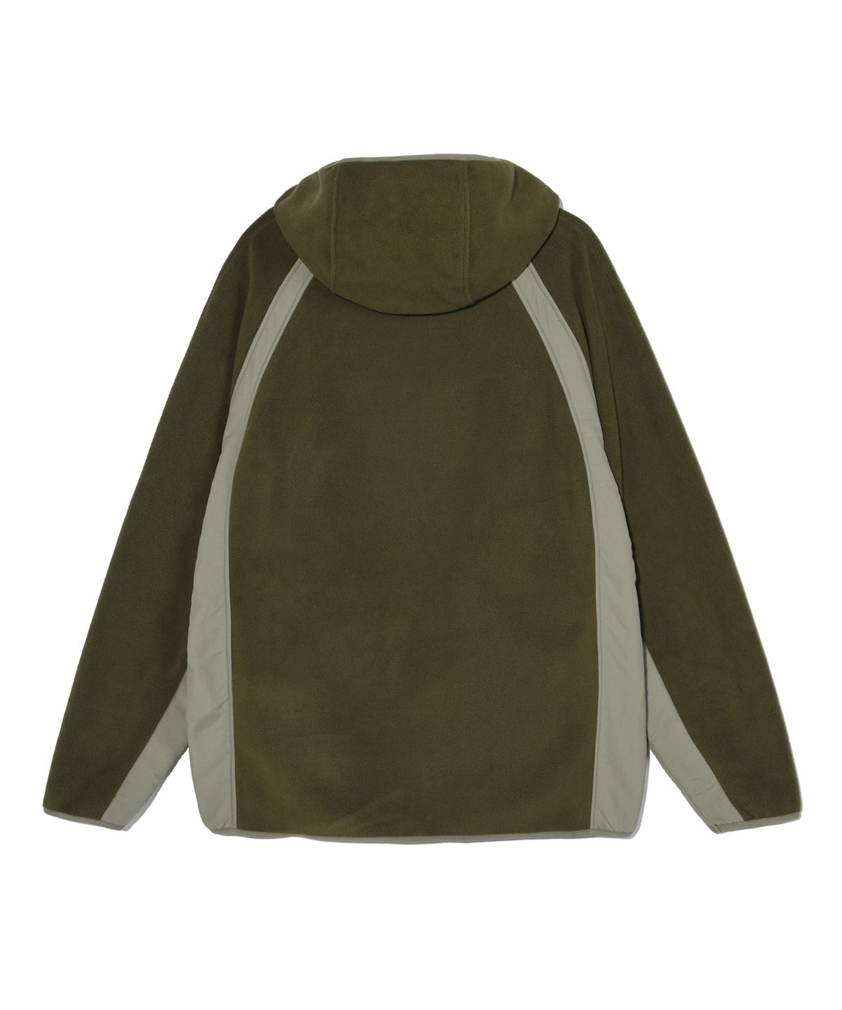 피지컬 디파트먼트(PHYSICAL DEPARTMENT) NYLON MIXED FLEECE HOODIE ZIP UP KHAKI