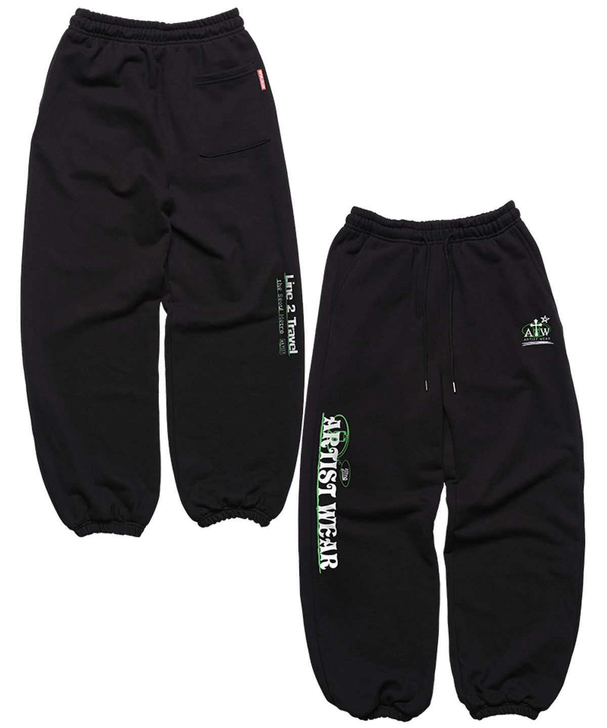 아티스트웨어(ARTISTWEAR) [ATW] 라인2플레이스 와이드 조거팬츠
