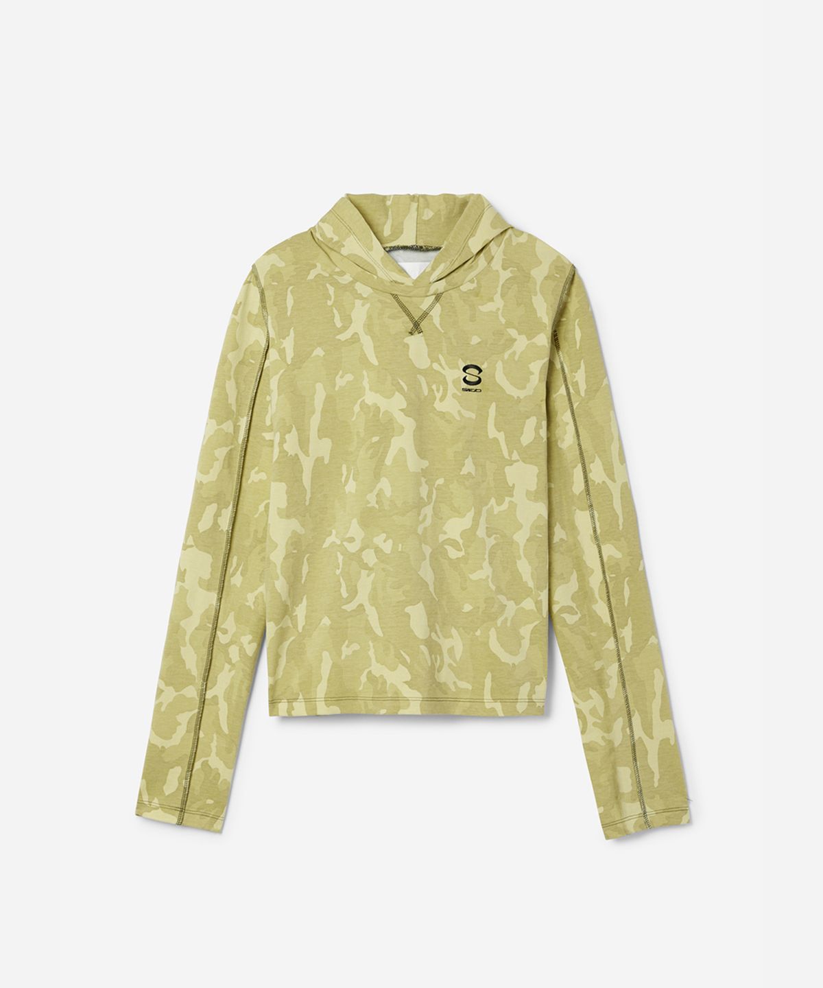 에스이오(s/e/o) CAMO HOOD LAYERED TEE_LIGHT