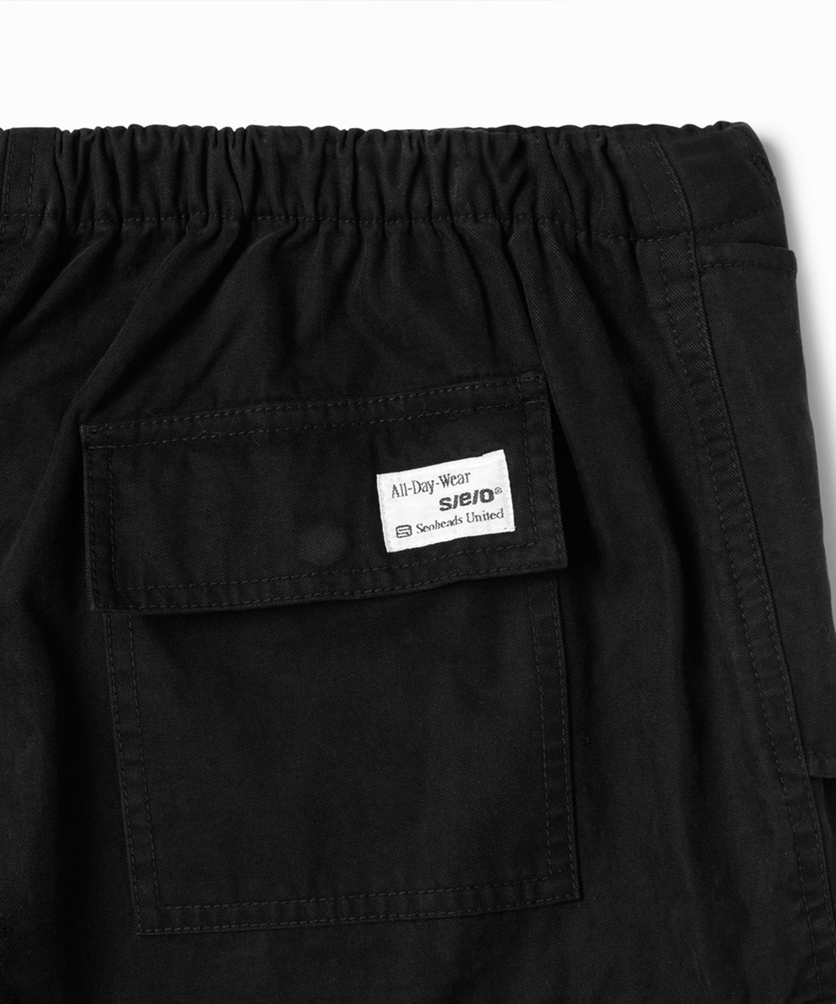 에스이오(s/e/o) CARGO COTTON BIG PANTS_BLACK