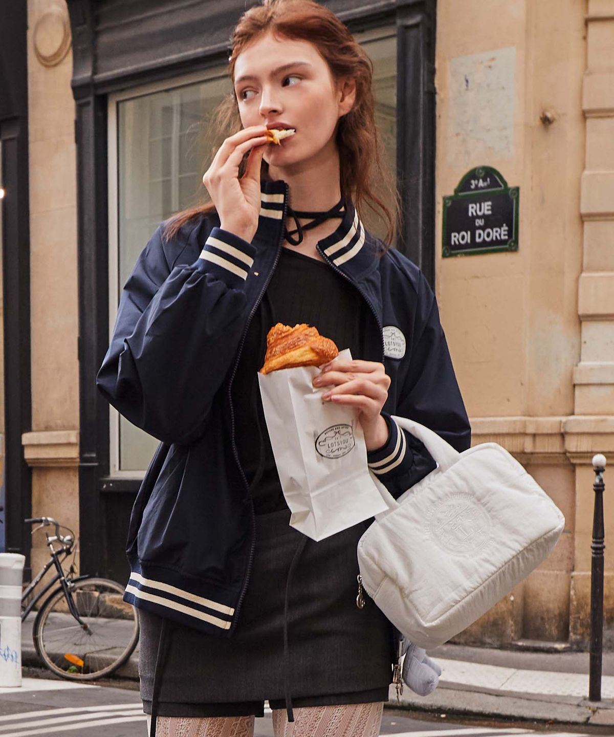 라츠유(LOTSYOU) Bella Windbreaker Navy