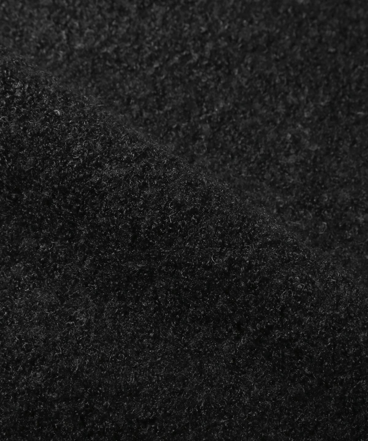 트릴리온(TRILLION) 울 부클 카라 가디건 니트 (PURE BLACK)