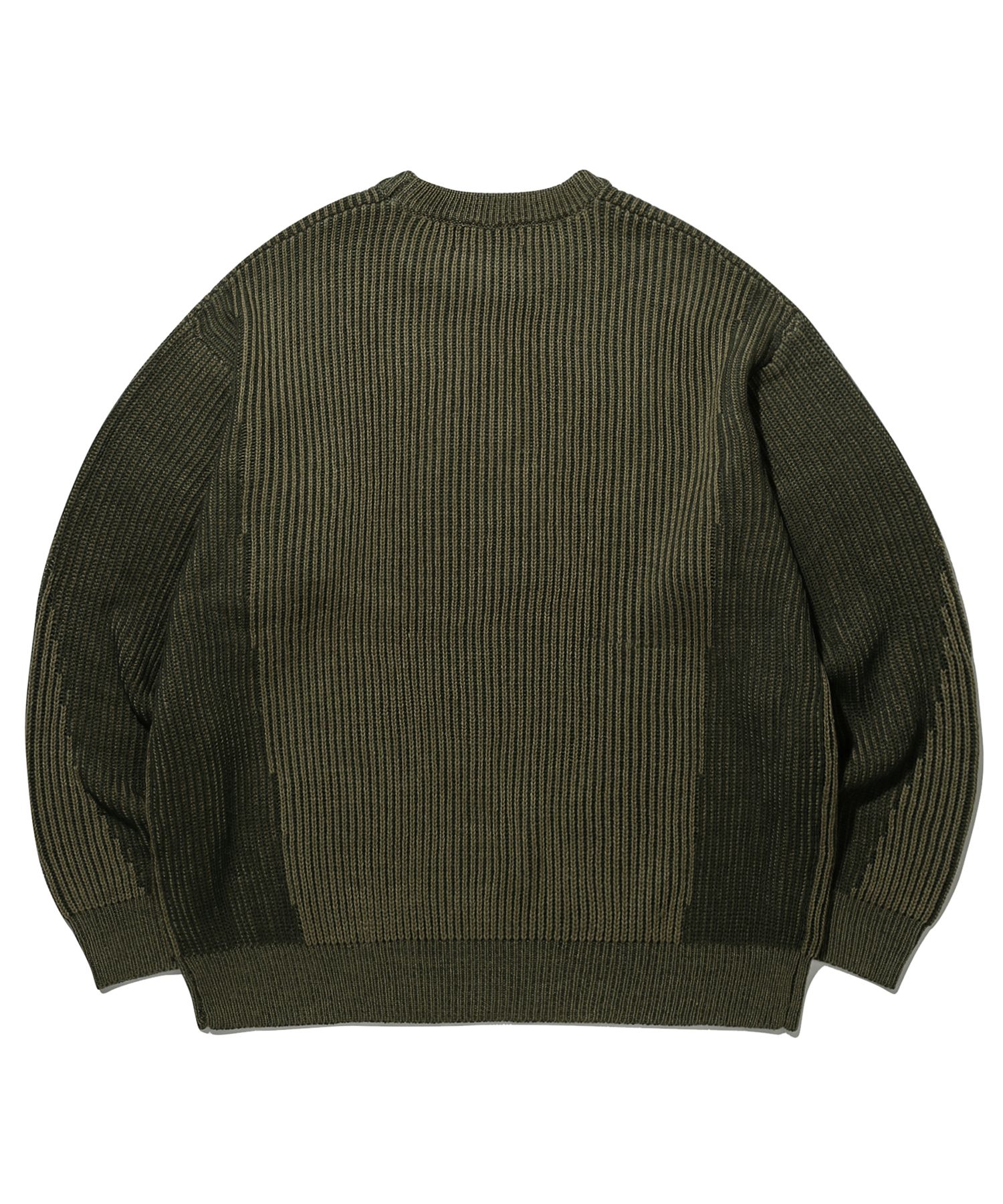 MUSINSA | TRILLION Washable two-tone crewneck graphic knit