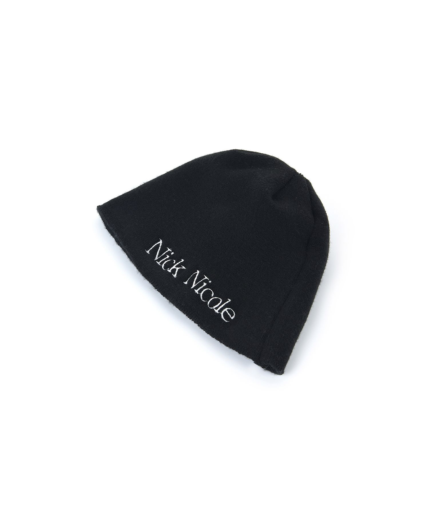 お歳暮 人気 オシャレ NICK&NICOLE | MUSINSA NICOLE BEANIE_BLACK LOGO MINIMAL 帽子