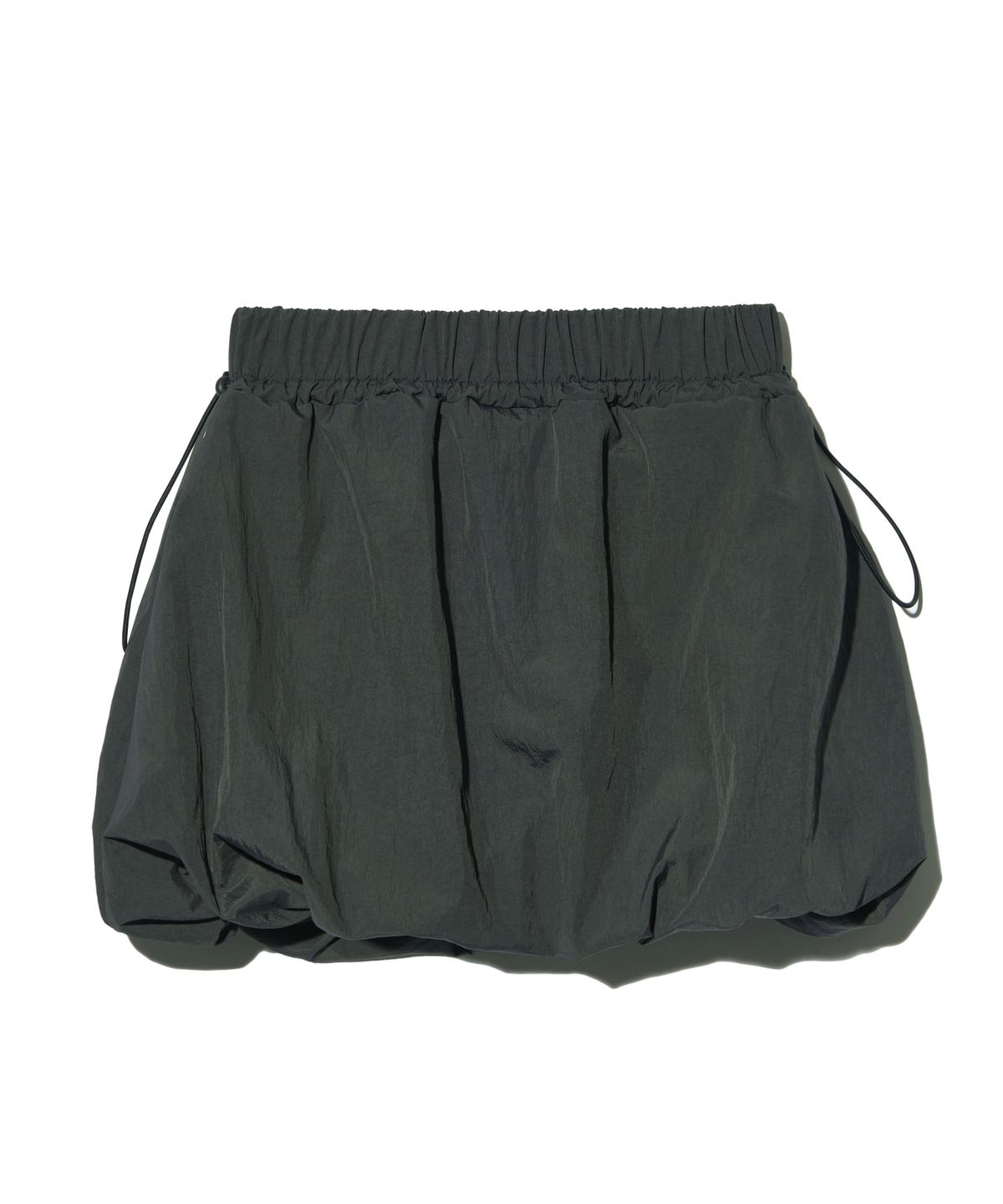 피스메이커(PIECE MAKER) NYLON SHIRRING PUMPKIN SKIRT (CHARCOAL)