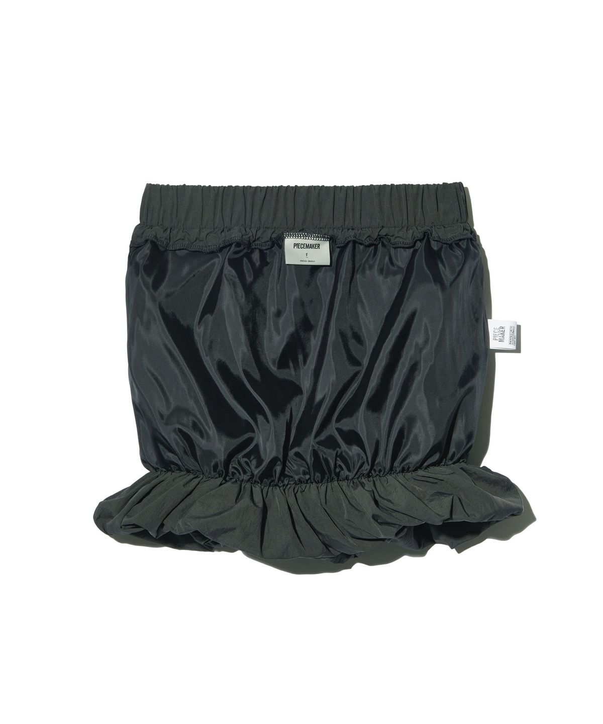 피스메이커(PIECE MAKER) NYLON SHIRRING PUMPKIN SKIRT (CHARCOAL)