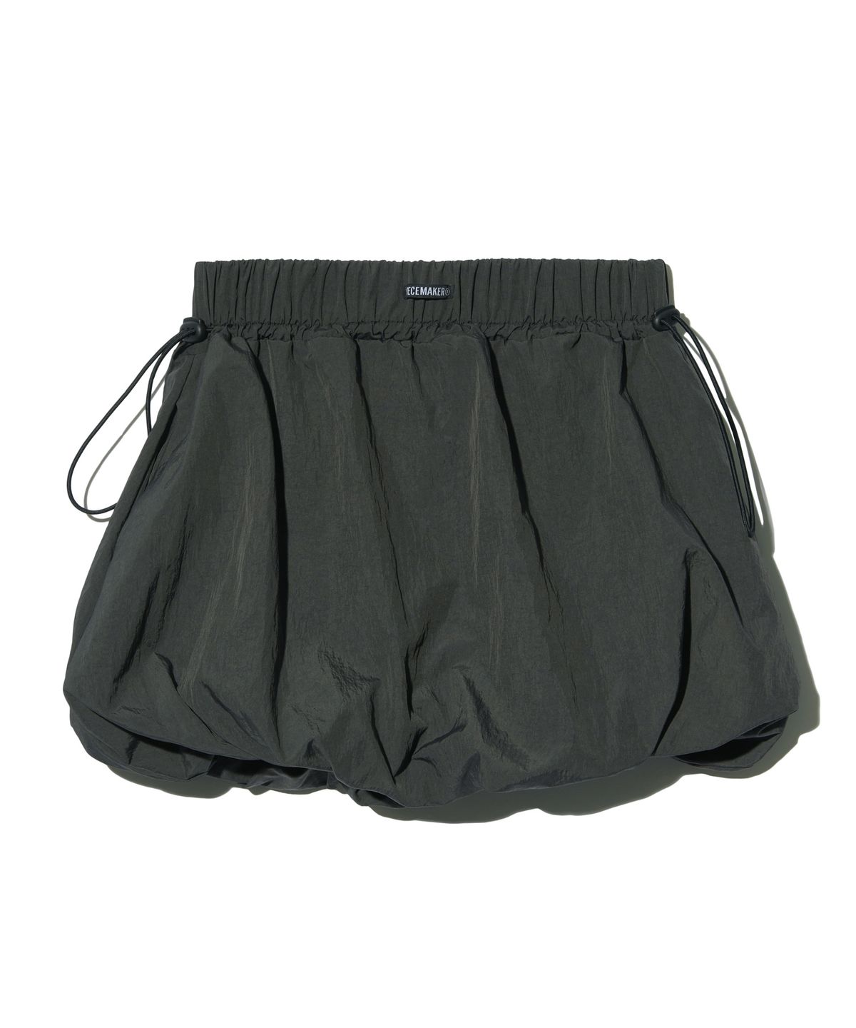 피스메이커(PIECE MAKER) NYLON SHIRRING PUMPKIN SKIRT (CHARCOAL)
