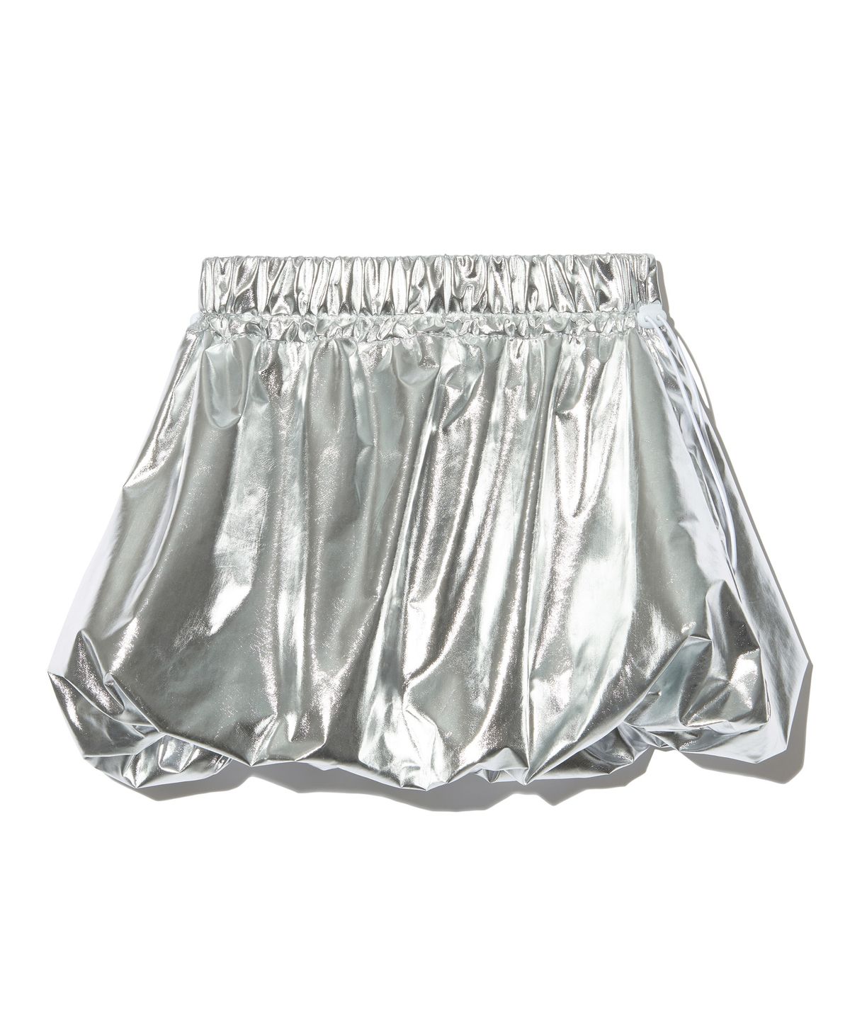 피스메이커(PIECE MAKER) NYLON SHIRRING PUMPKIN SKIRT (SILVER)