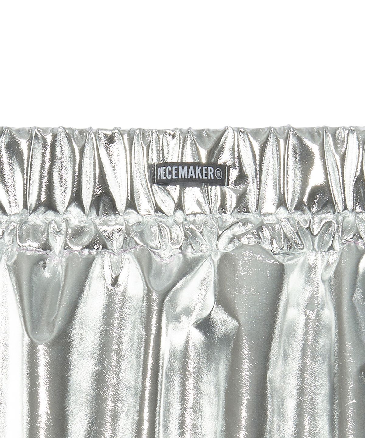 피스메이커(PIECE MAKER) NYLON SHIRRING PUMPKIN SKIRT (SILVER)