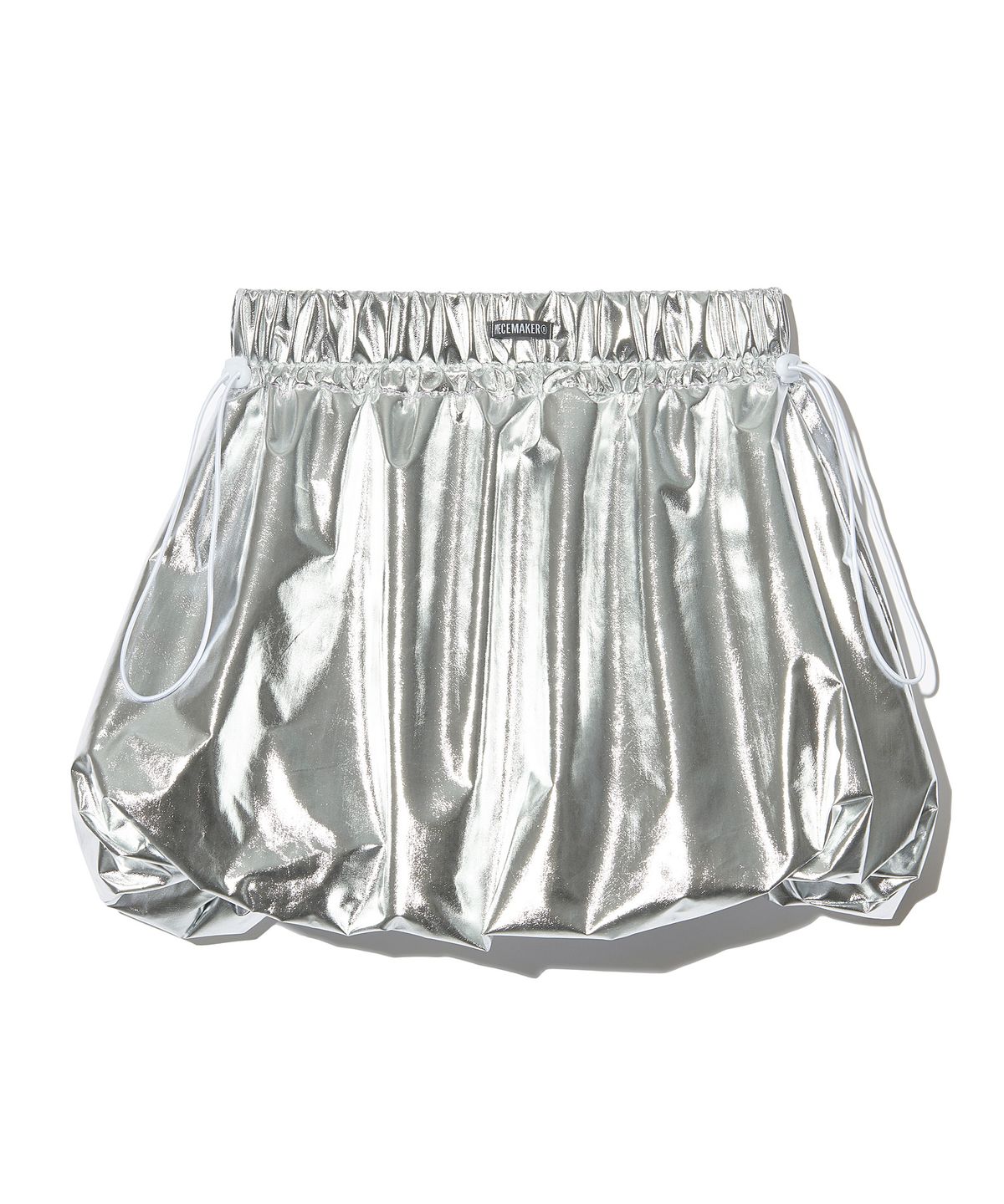 피스메이커(PIECE MAKER) NYLON SHIRRING PUMPKIN SKIRT (SILVER)