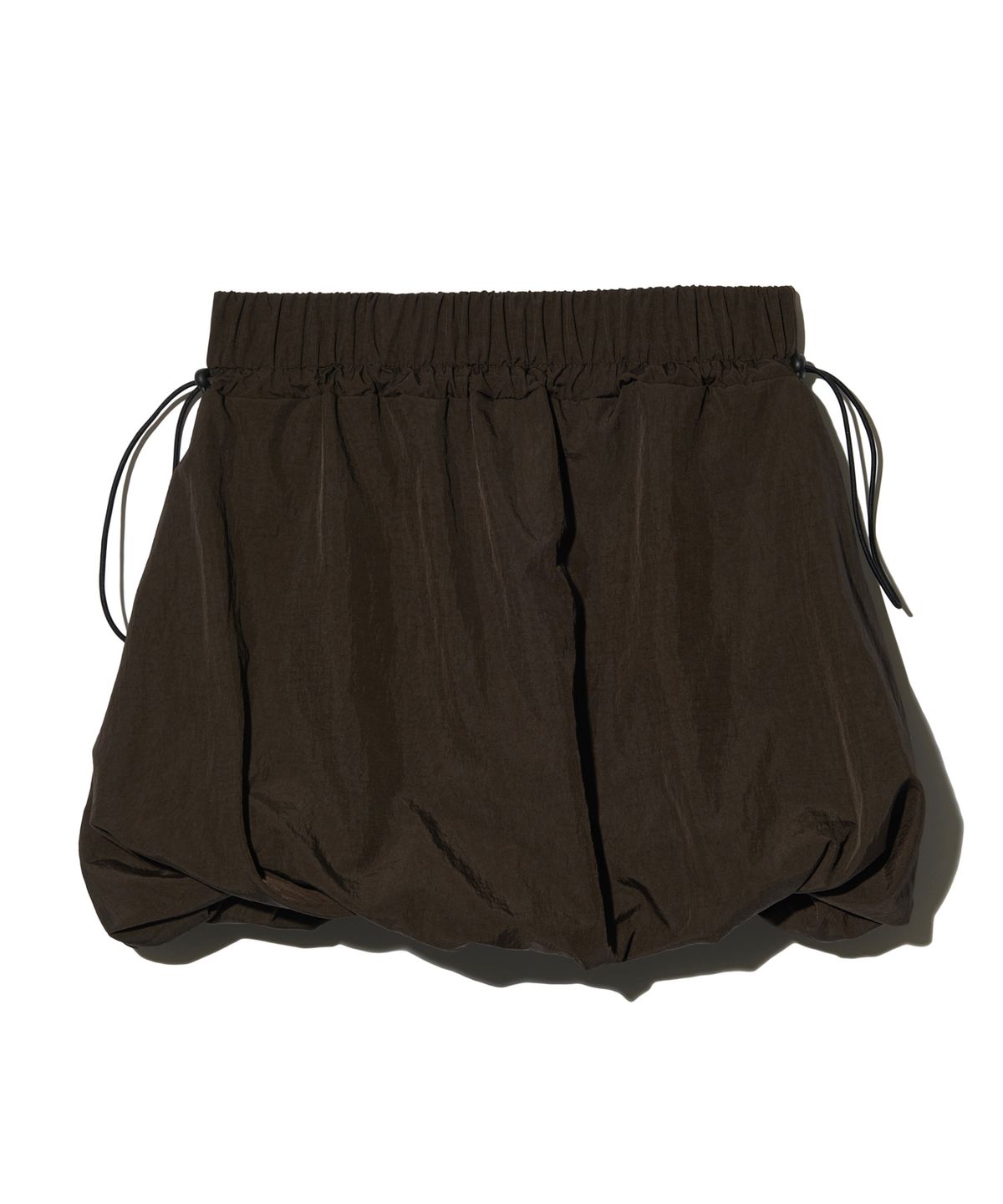 피스메이커(PIECE MAKER) NYLON SHIRRING PUMPKIN SKIRT (BROWN)