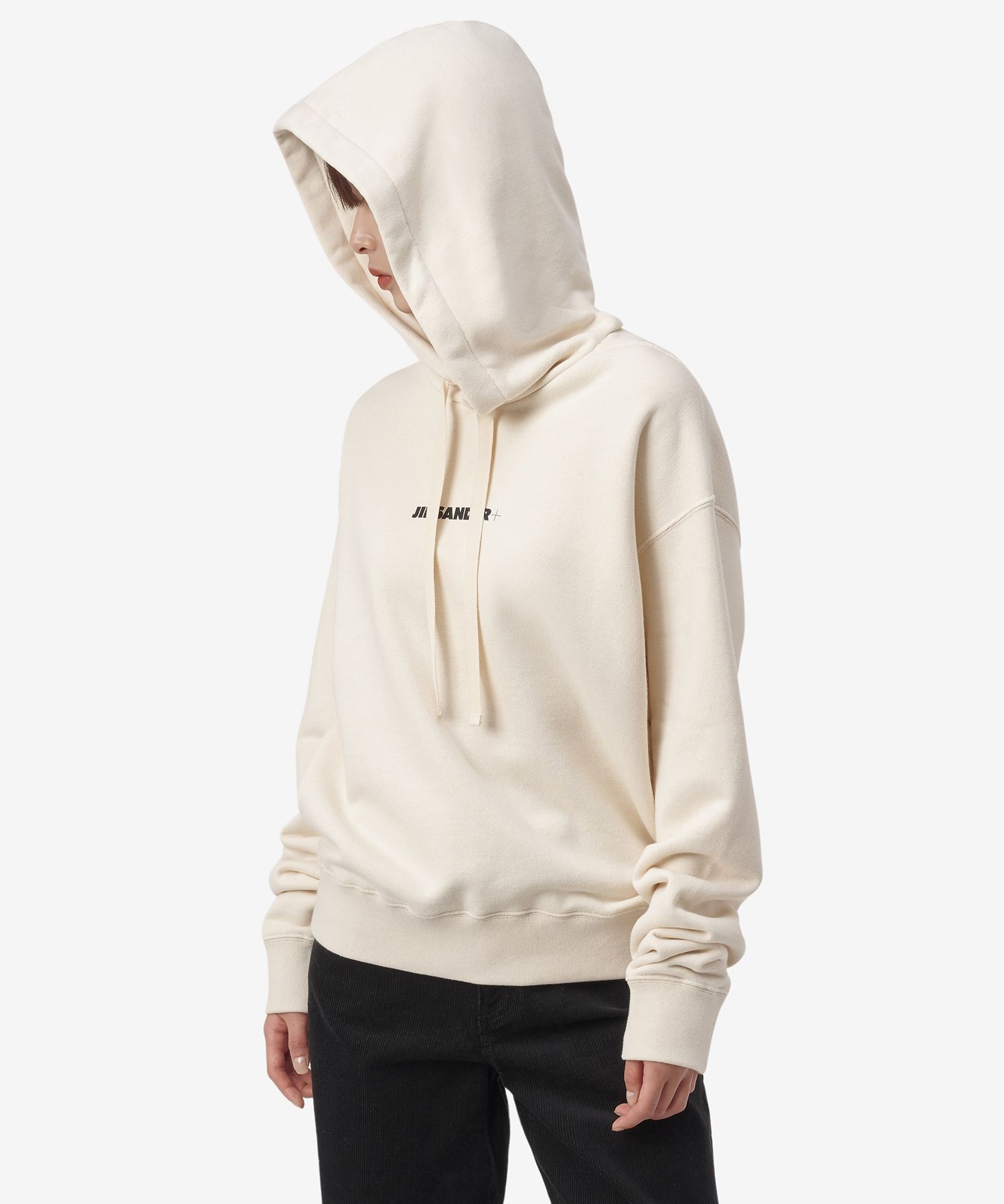 ★【JIL SANDER】 ロゴ フードジッ プアップ★ MUSINSA公式 | JIL SANDER Basic Logo Hood - Beige