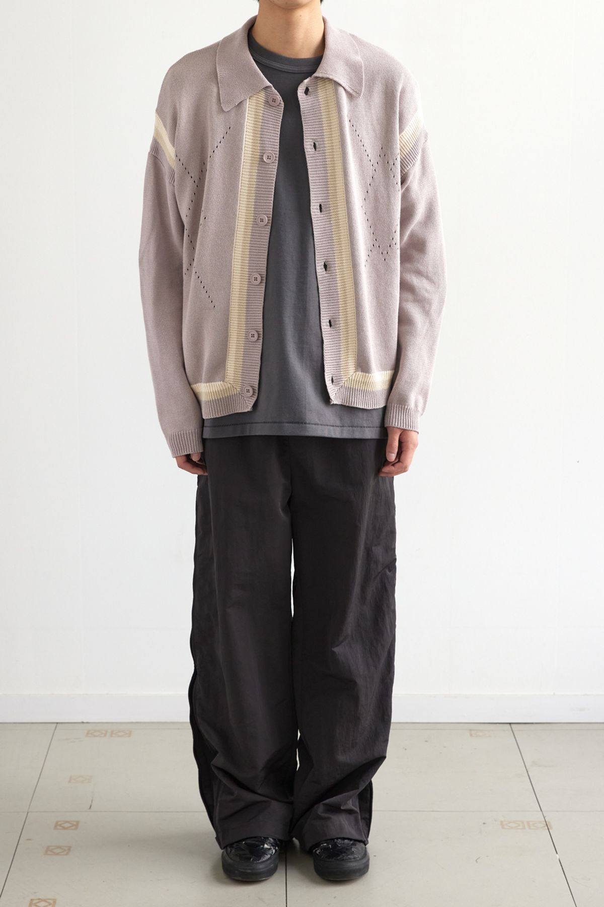 해칭룸(HATCHINGROOM) Archive Cardigan Dusty Pink