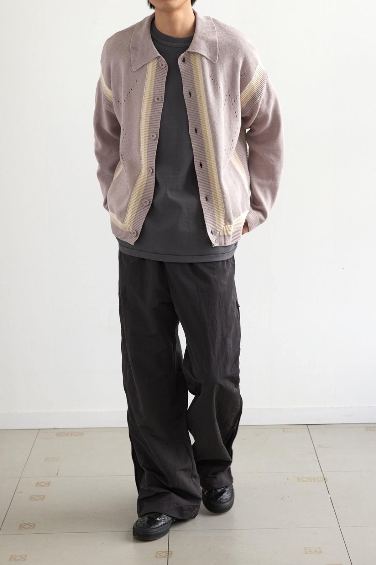 해칭룸(HATCHINGROOM) Archive Cardigan Dusty Pink