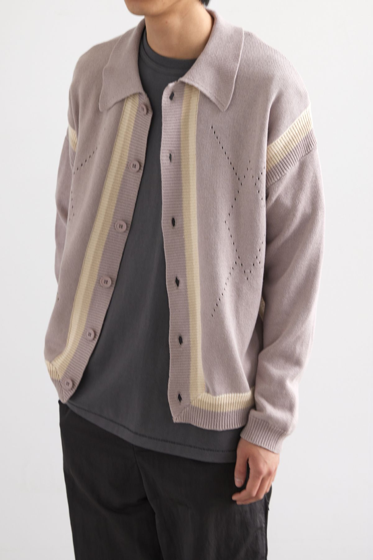 해칭룸(HATCHINGROOM) Archive Cardigan Dusty Pink