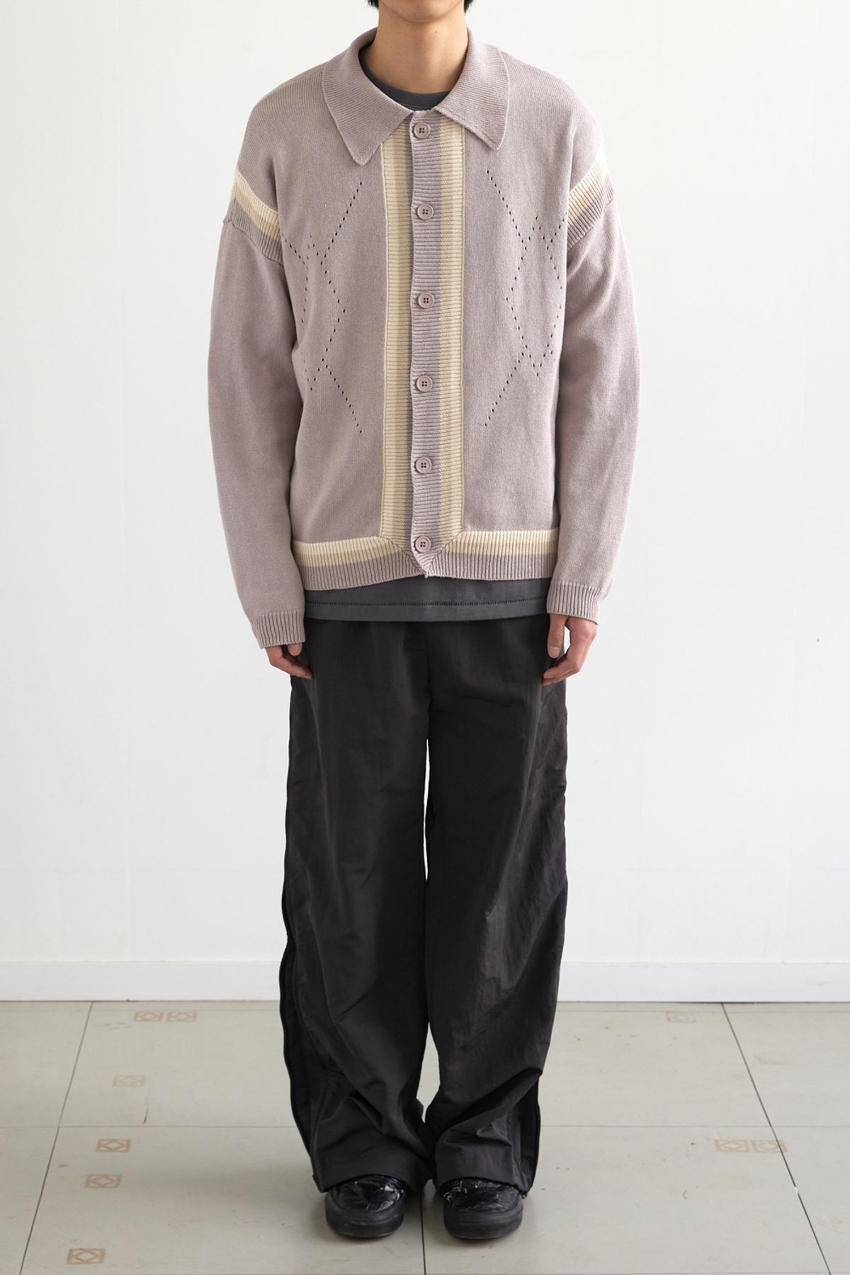 해칭룸(HATCHINGROOM) Archive Cardigan Dusty Pink