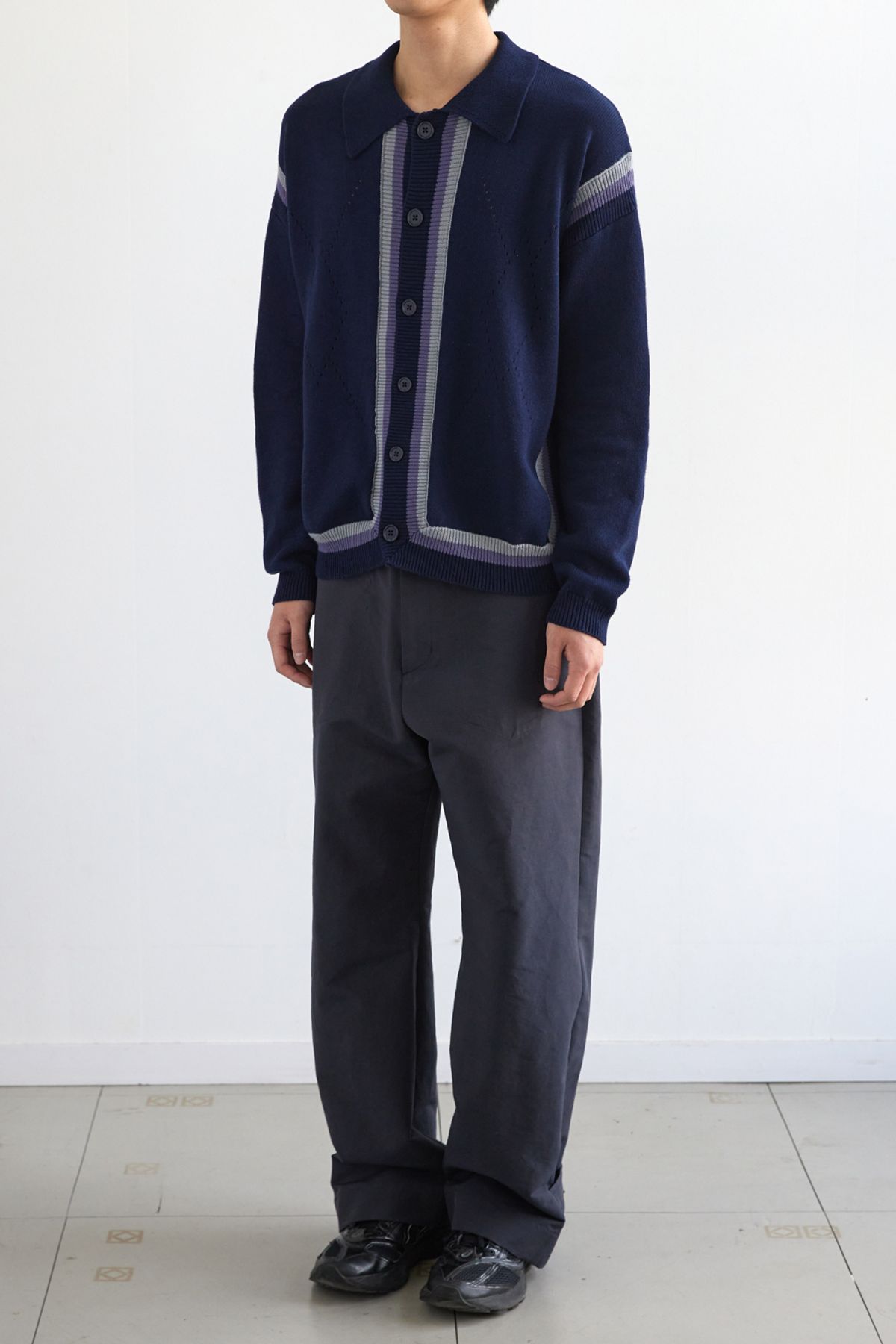해칭룸(HATCHINGROOM) Archive Cardigan Dark Navy