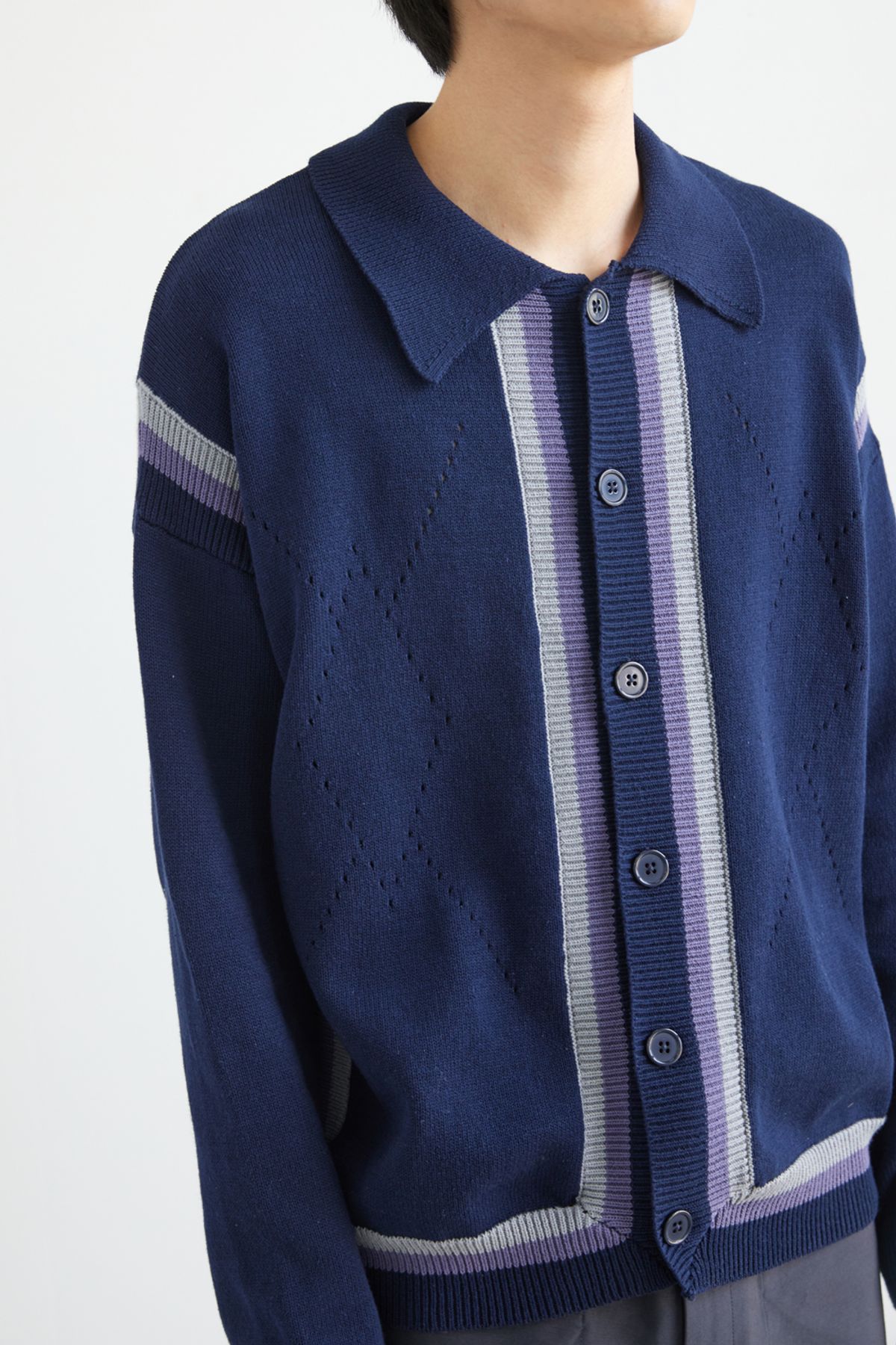 해칭룸(HATCHINGROOM) Archive Cardigan Dark Navy