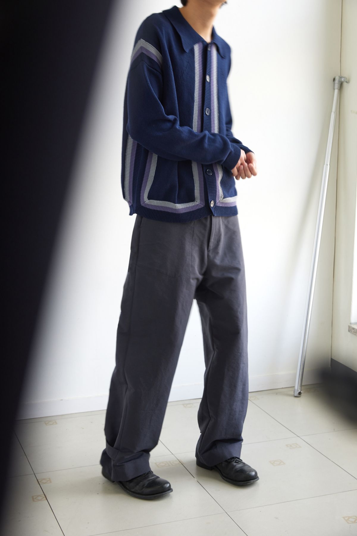 해칭룸(HATCHINGROOM) Archive Cardigan Dark Navy