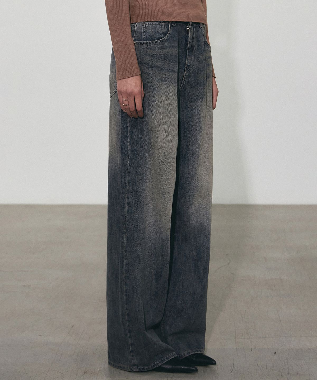 닉앤니콜(NICK&NICOLE) NEWTRO WASHING WIDE PANTS_BLUE