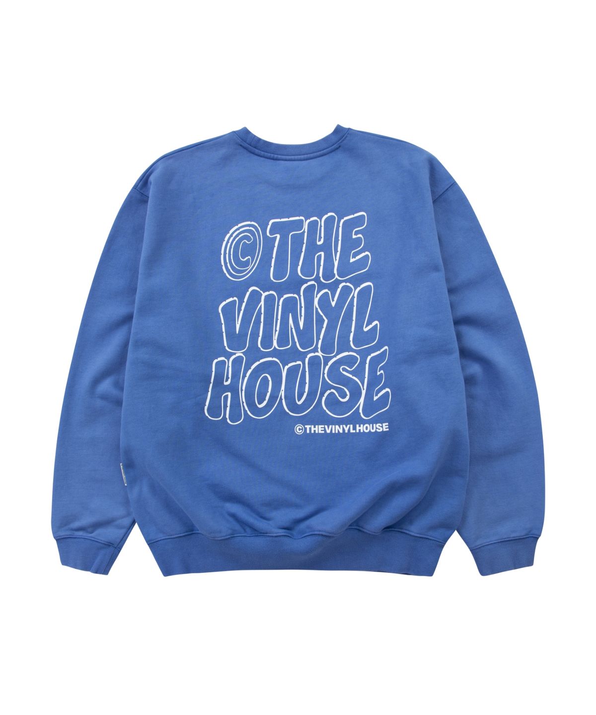 더바이닐하우스(THEVINYLHOUSE) BLEACH LOGO SWEATSHIRTS BLUE (VH2DFUM447A)