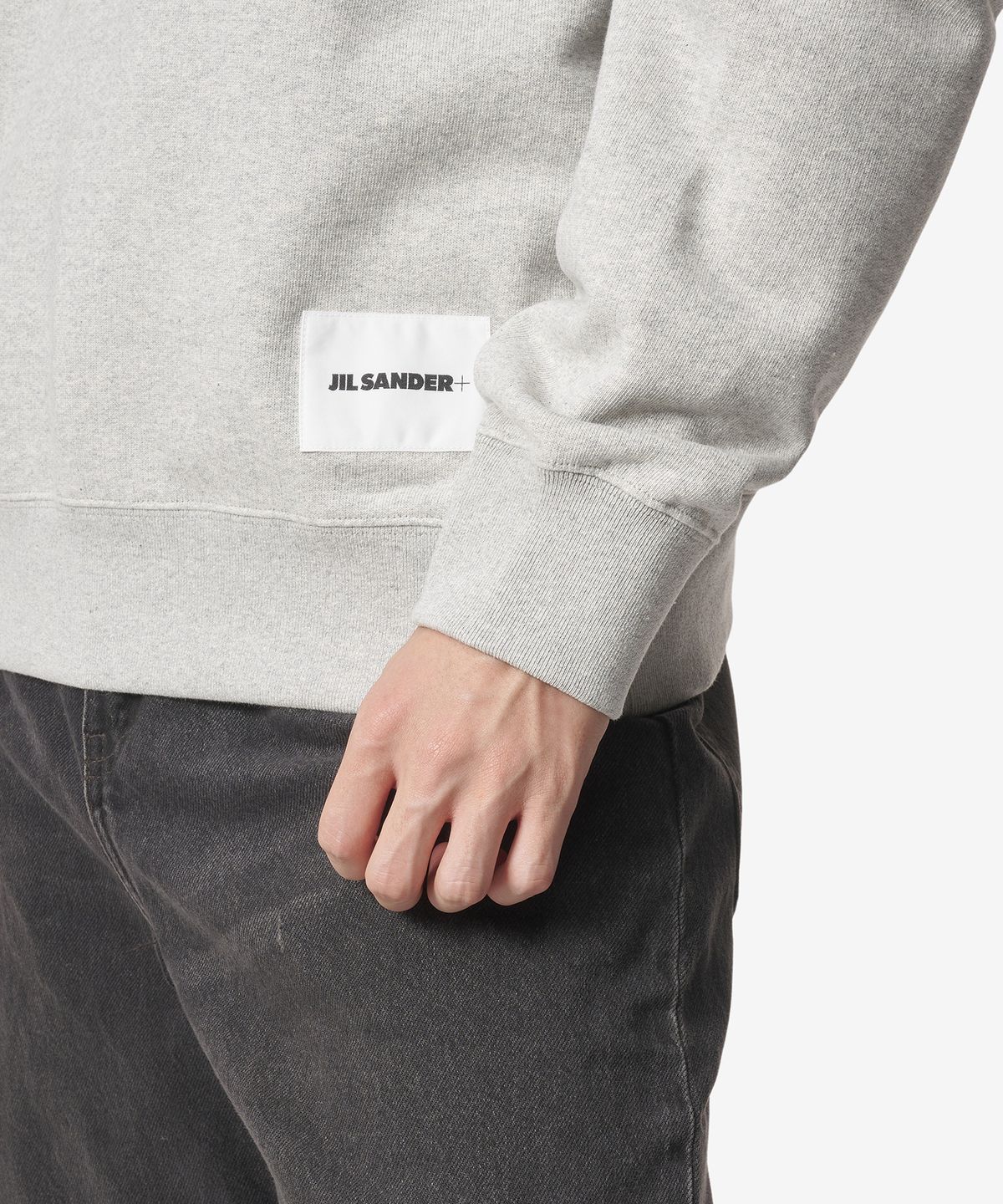 질 샌더(JIL SANDER) 로고 라벨 후드 - 그레이 / J47GU0105J20010052