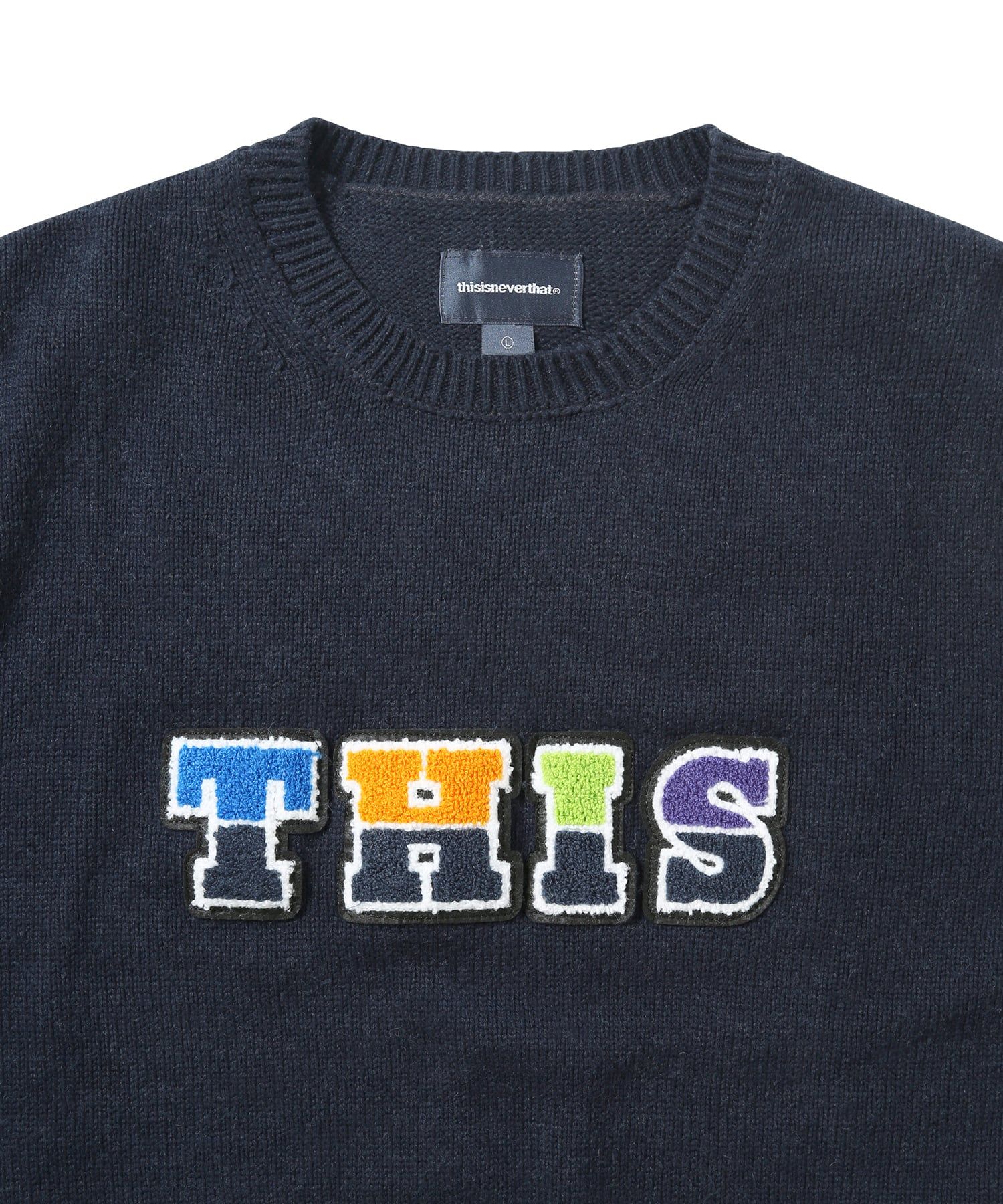 【THISISNEVERTHAT】THIS/THAT Knit Sweater Navy MUSINSA | thisisneverthat® Washed Block Knit Sweater Navy