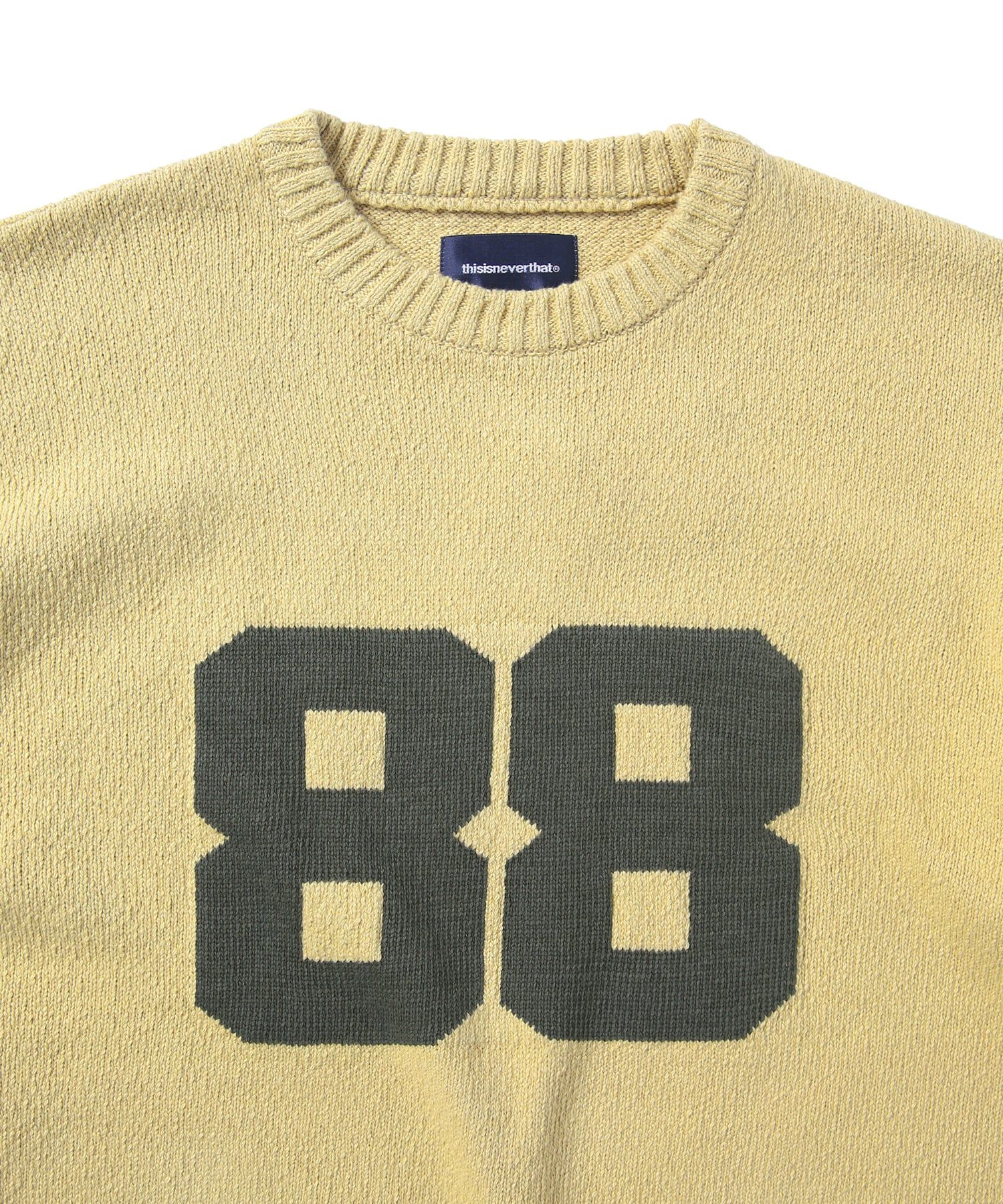 MUSINSA | thisisneverthat 88 Knit Sweater Yellow